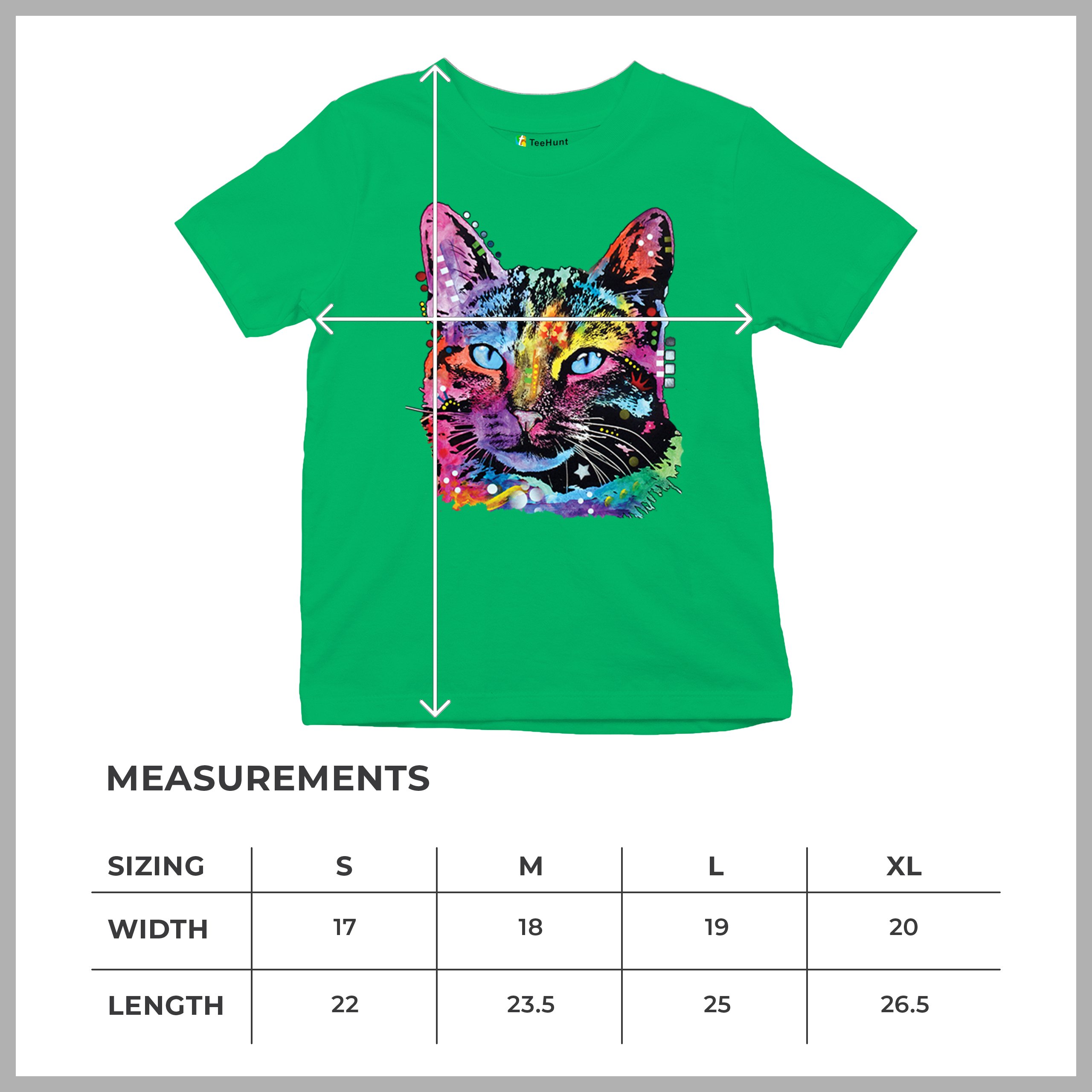 Dean Russo Thoughtful Cat Youth T-shirt Colorful Pet Kitten Eyes Meow Kids - Picture 36 of 50
