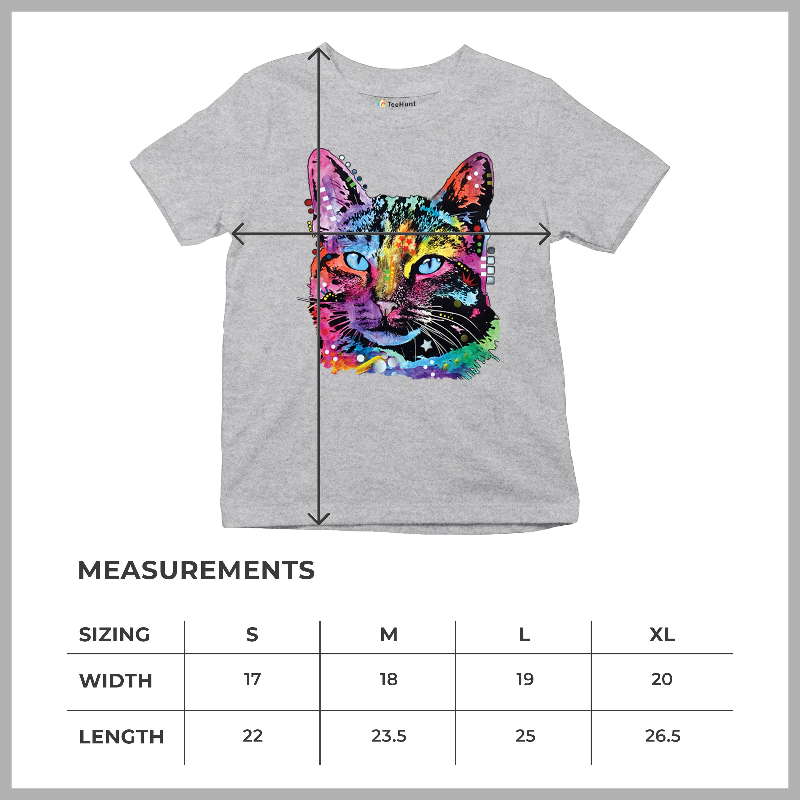 Dean Russo Thoughtful Cat Youth T-shirt Colorful Pet Kitten Eyes Meow Kids - Picture 15 of 50