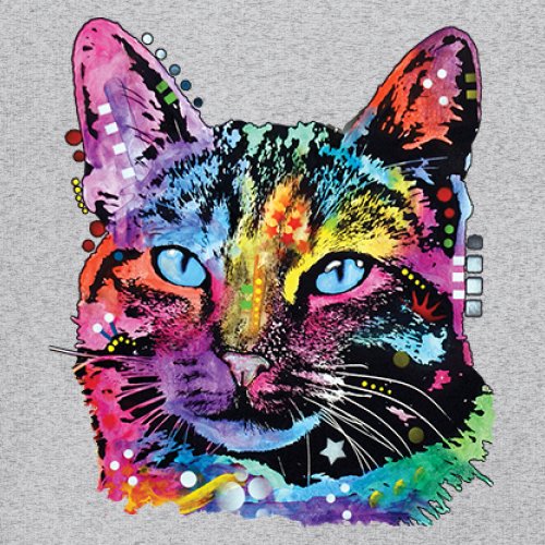Dean Russo Thoughtful Cat Youth T-shirt Colorful Pet Kitten Eyes Meow Kids - Picture 11 of 50