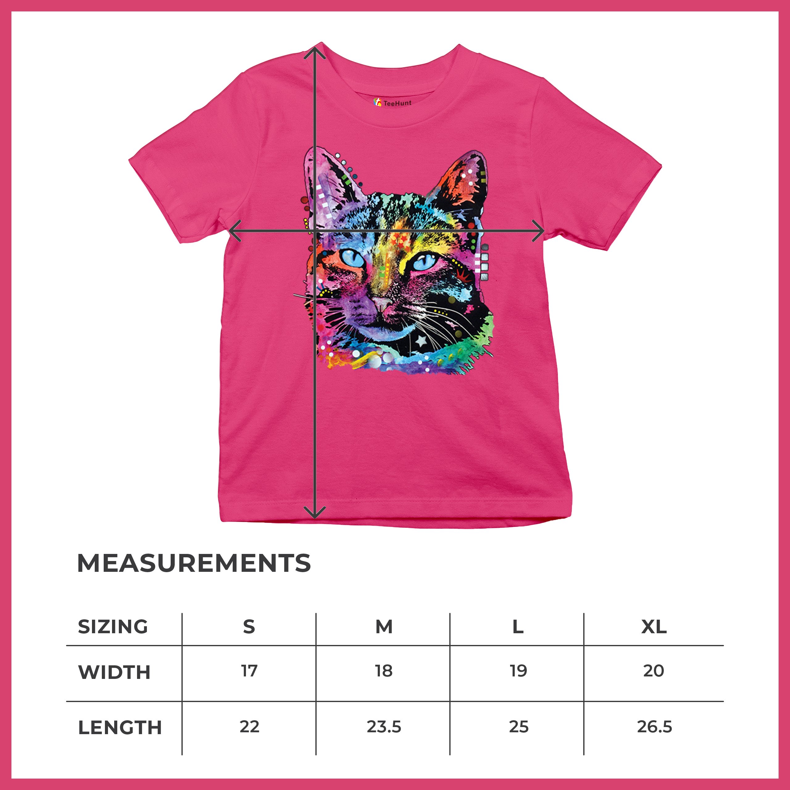 Dean Russo Thoughtful Cat Youth T-shirt Colorful Pet Kitten Eyes Meow Kids - Picture 50 of 50