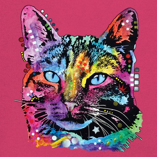 Dean Russo Thoughtful Cat Youth T-shirt Colorful Pet Kitten Eyes Meow Kids - Picture 46 of 50