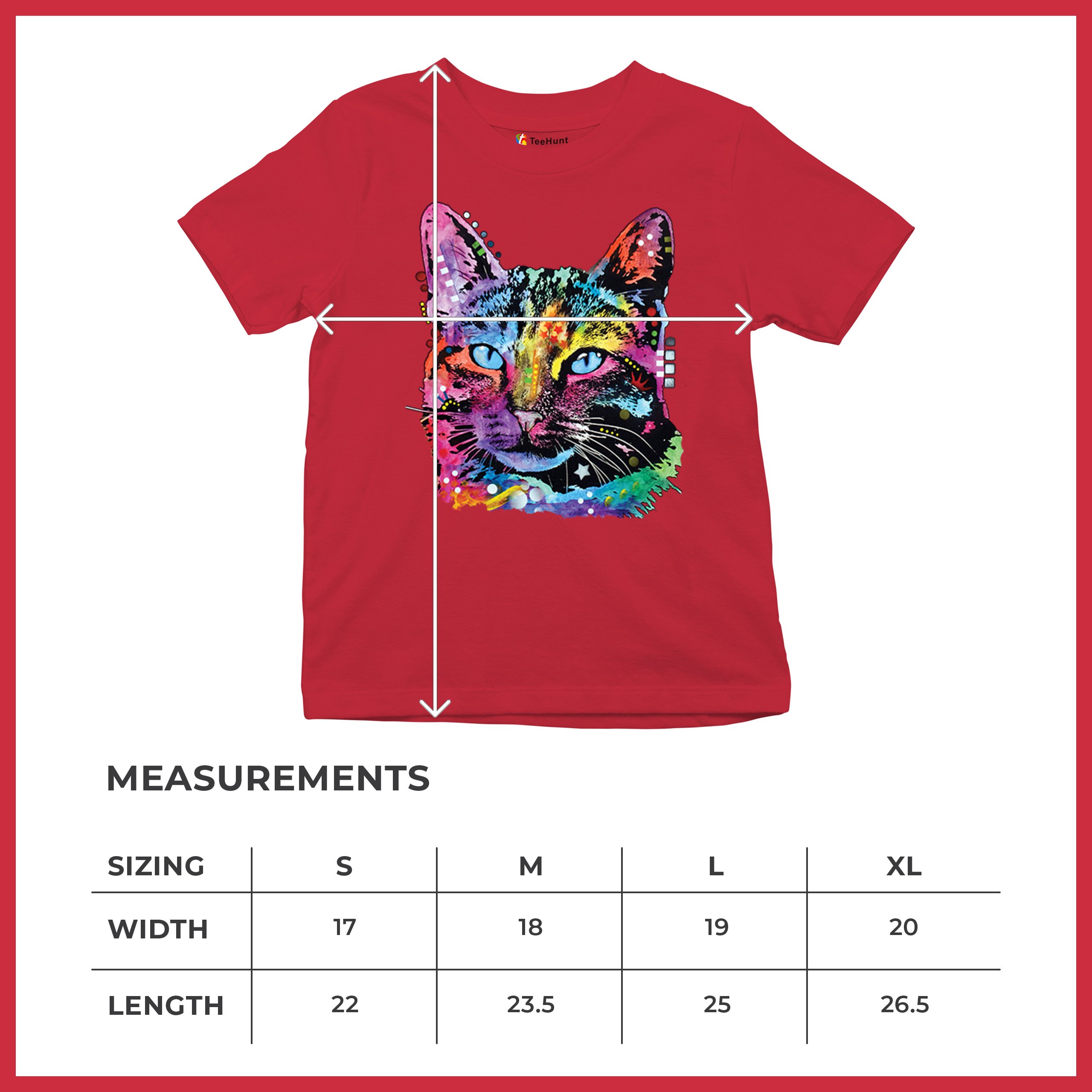 Dean Russo Thoughtful Cat Youth T-shirt Colorful Pet Kitten Eyes Meow Kids - Picture 22 of 50