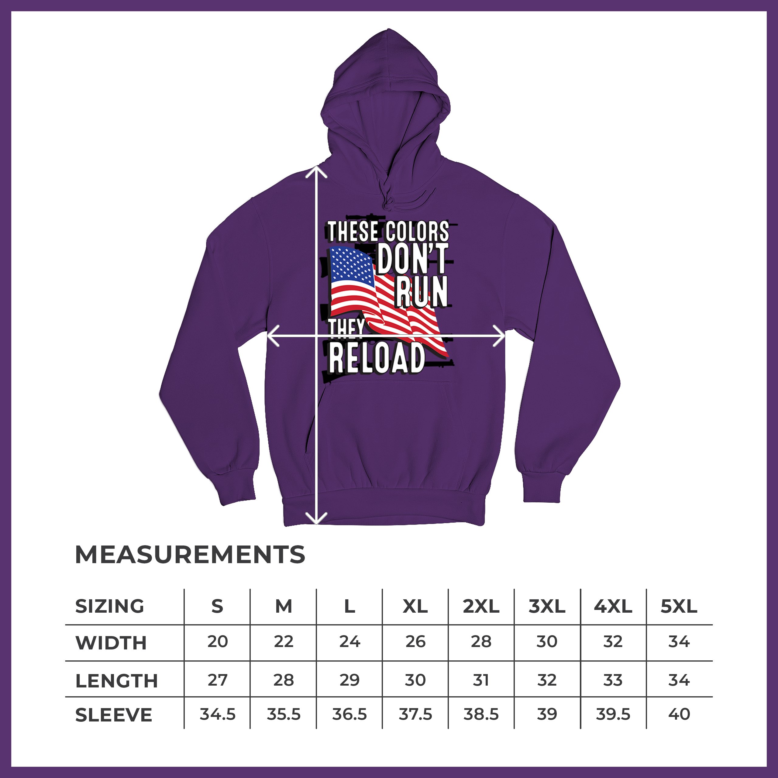 These Colors Don't Run They Reload Sweatshirt American 2nd Amendment Hoodie - Picture 29 of 57