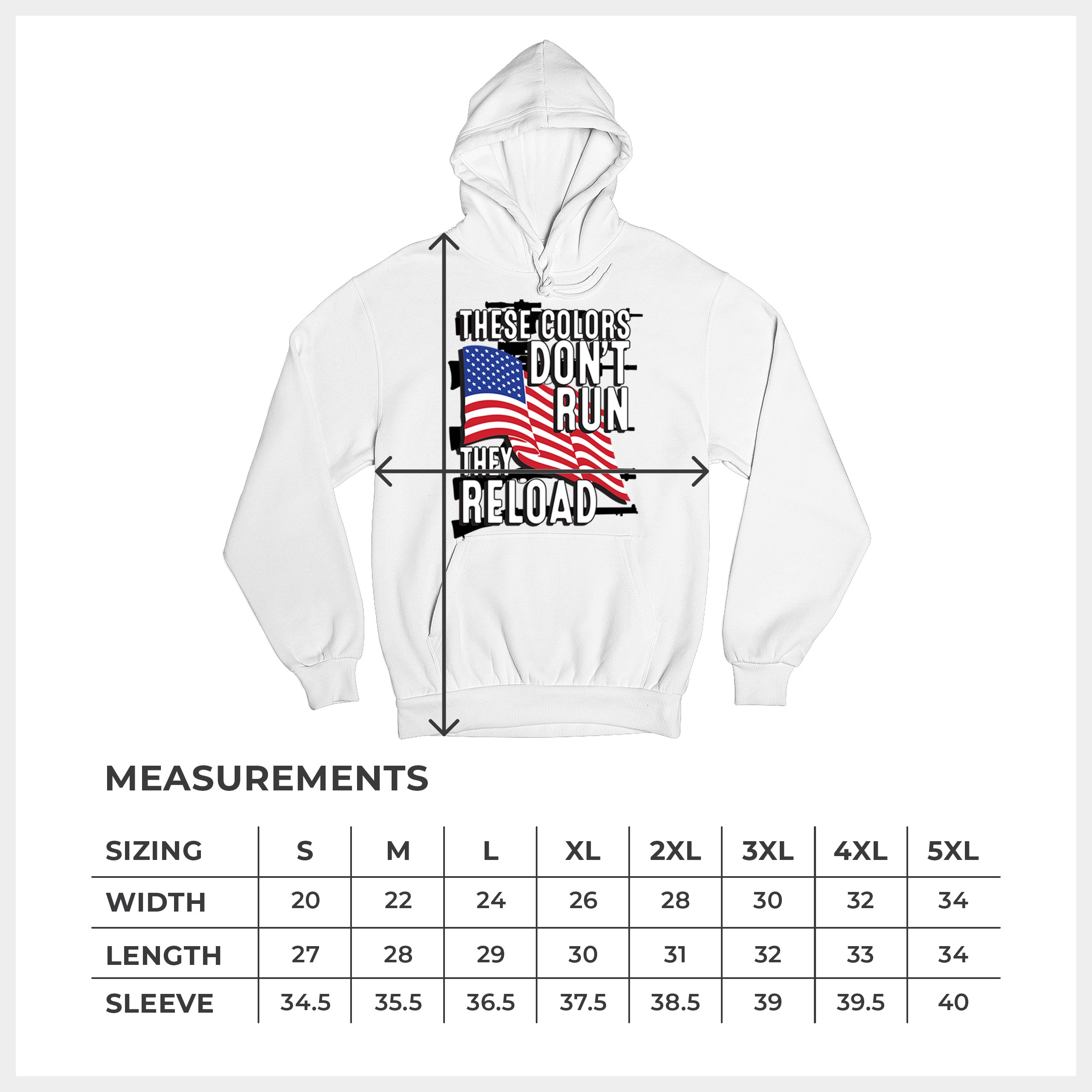 These Colors Don't Run They Reload Sweatshirt American 2nd Amendment Hoodie - Picture 43 of 57