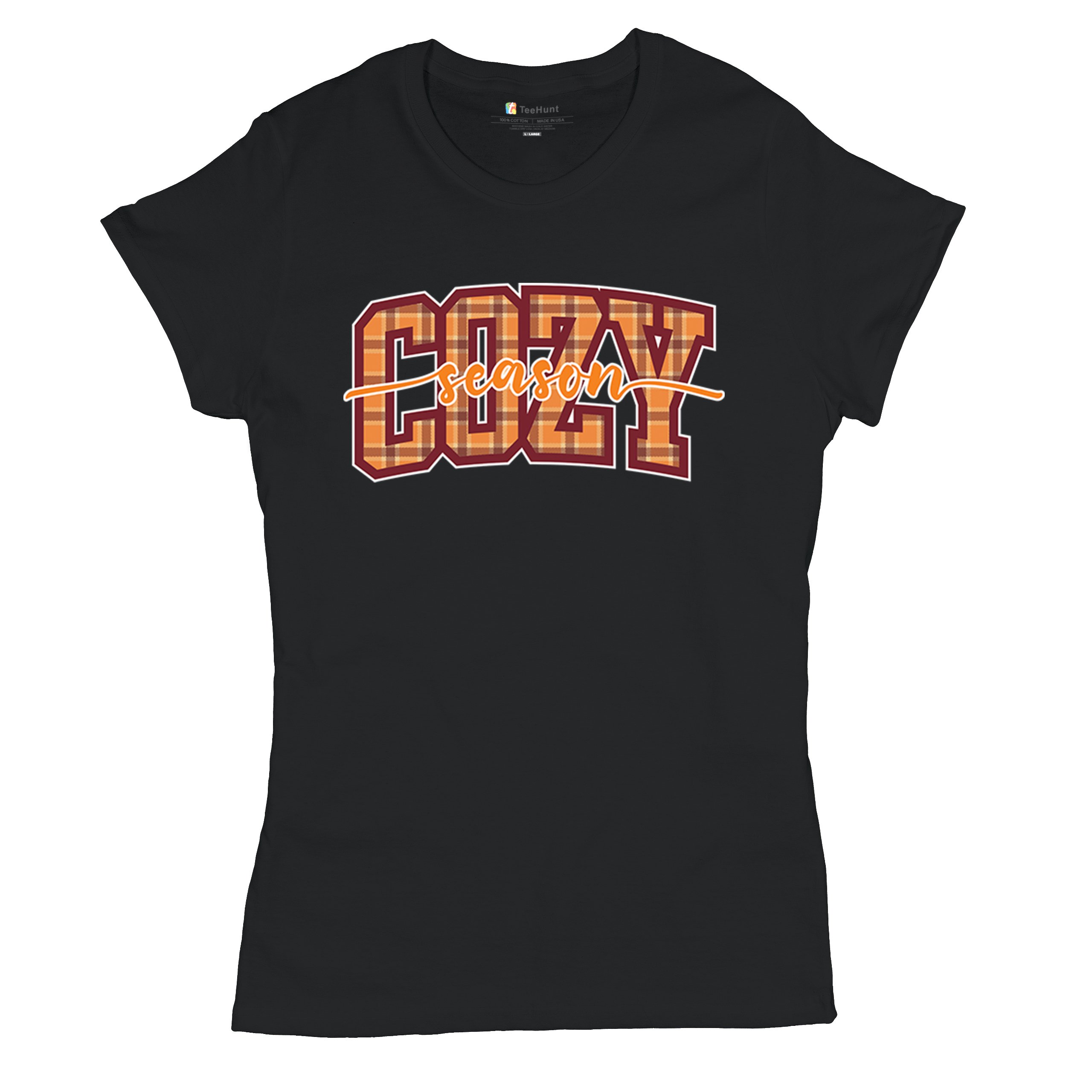 Cozy Season T-Shirt Fall Pumpkin Spice Cute Thanksgiving Turkey Day Women's Tee - 第 6/50 張圖片