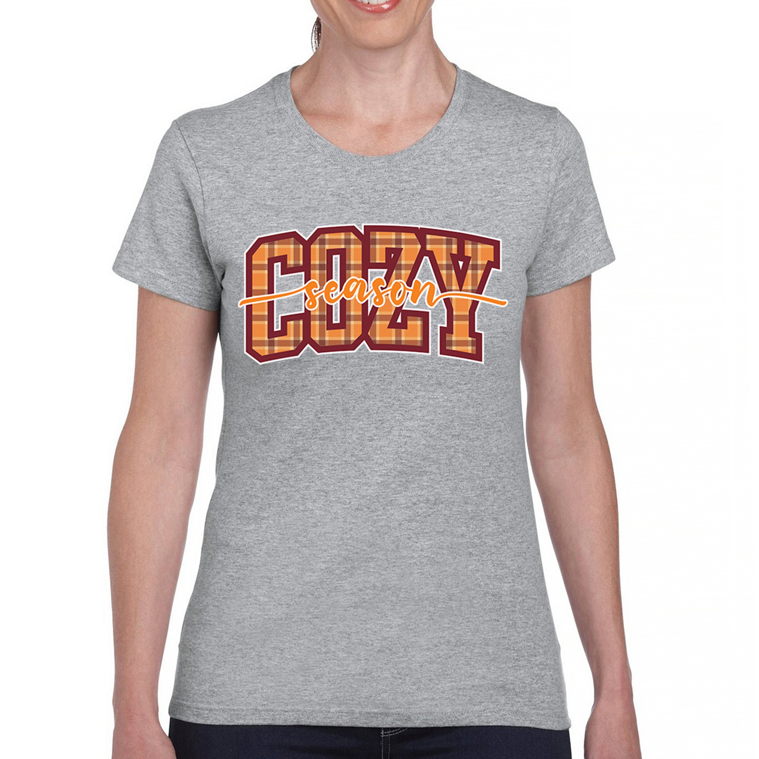 Cozy Season T-Shirt Fall Pumpkin Spice Cute Thanksgiving Turkey Day Women's Tee - 第 9/50 張圖片