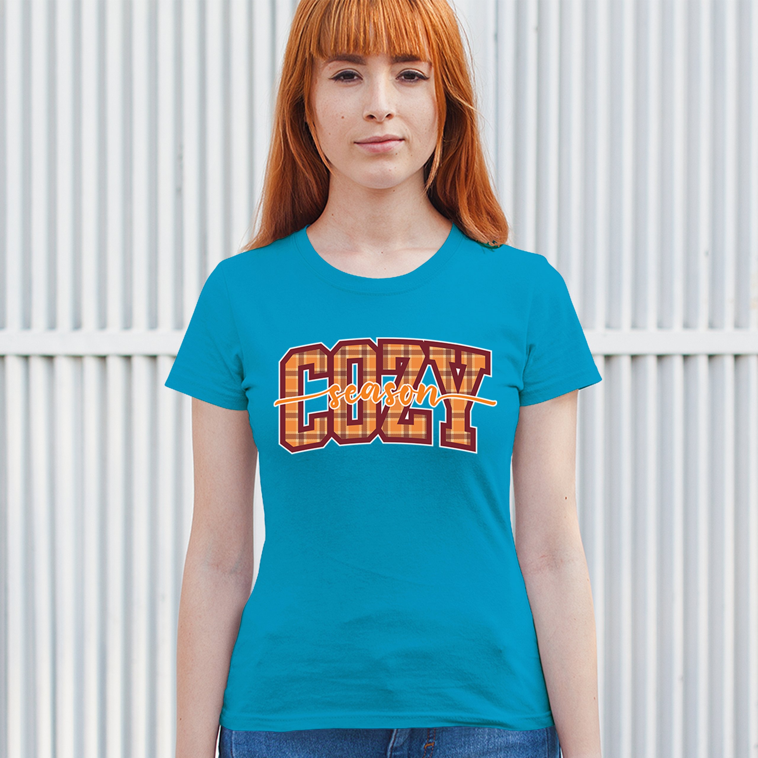 Cozy Season T-Shirt Fall Pumpkin Spice Cute Thanksgiving Turkey Day Women's Tee - 第 40/50 張圖片