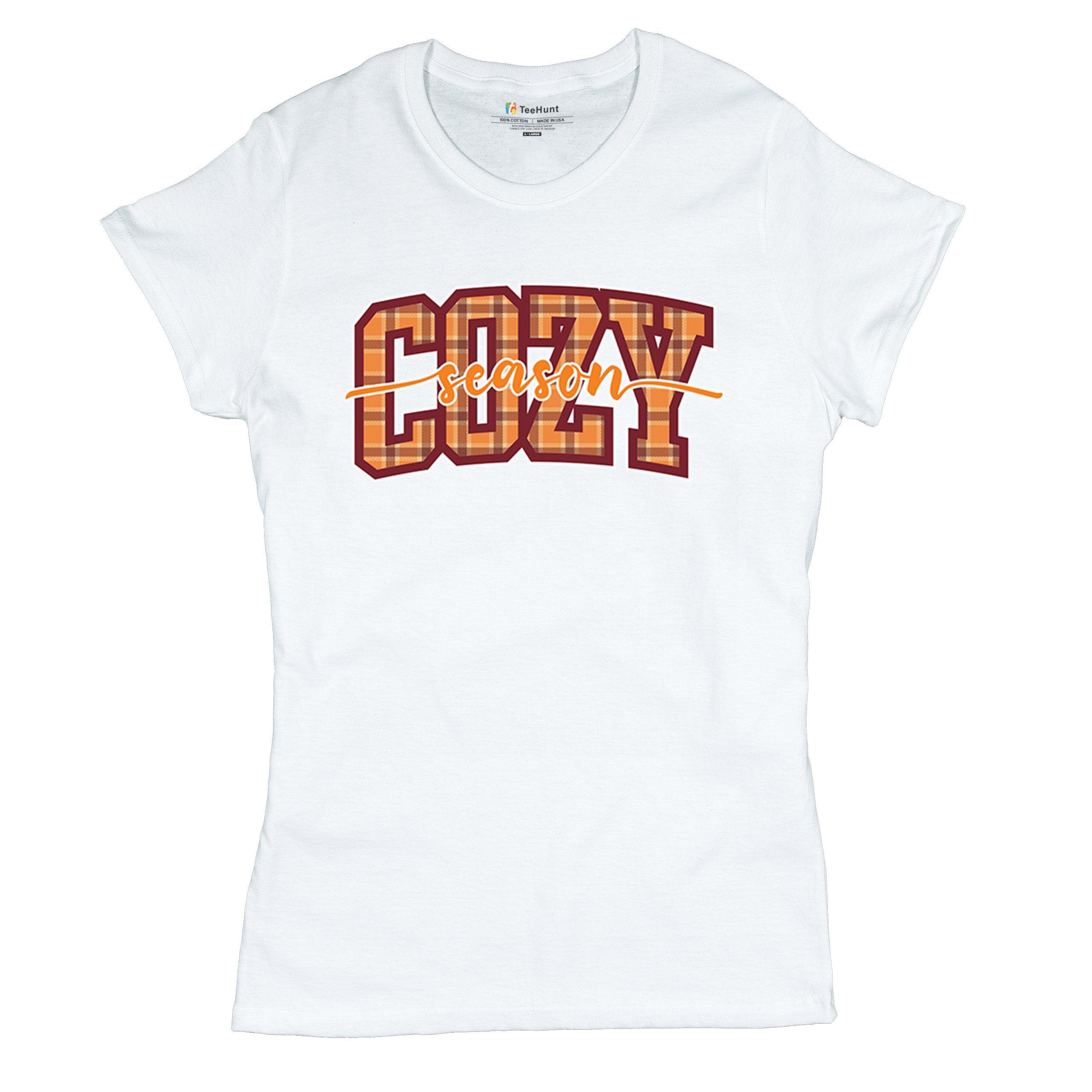 Cozy Season T-Shirt Fall Pumpkin Spice Cute Thanksgiving Turkey Day Women's Tee - 第 27/50 張圖片