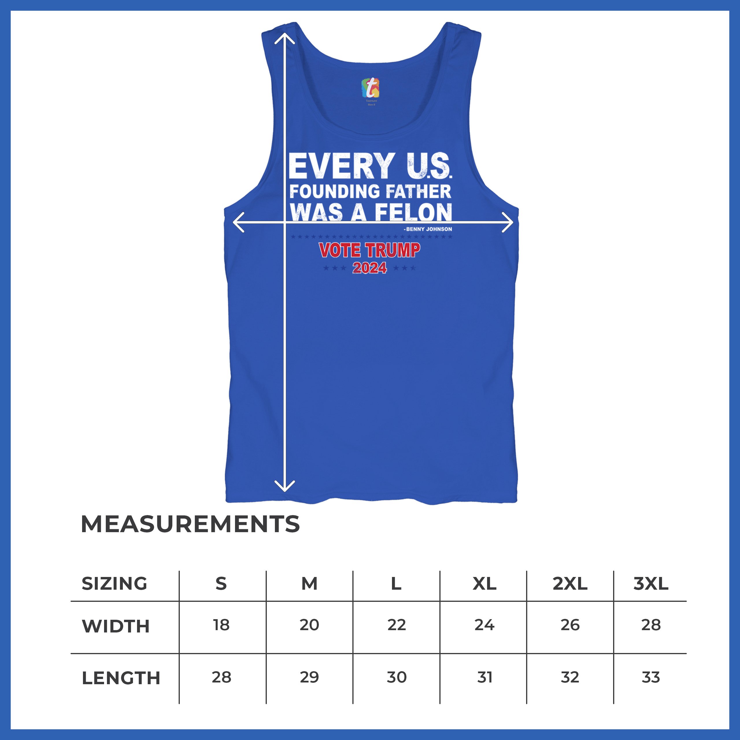 Vote Trump 2024 Tank Top Every US Founding Father Was a Felon MAGA Men's Top - Picture 29 of 29