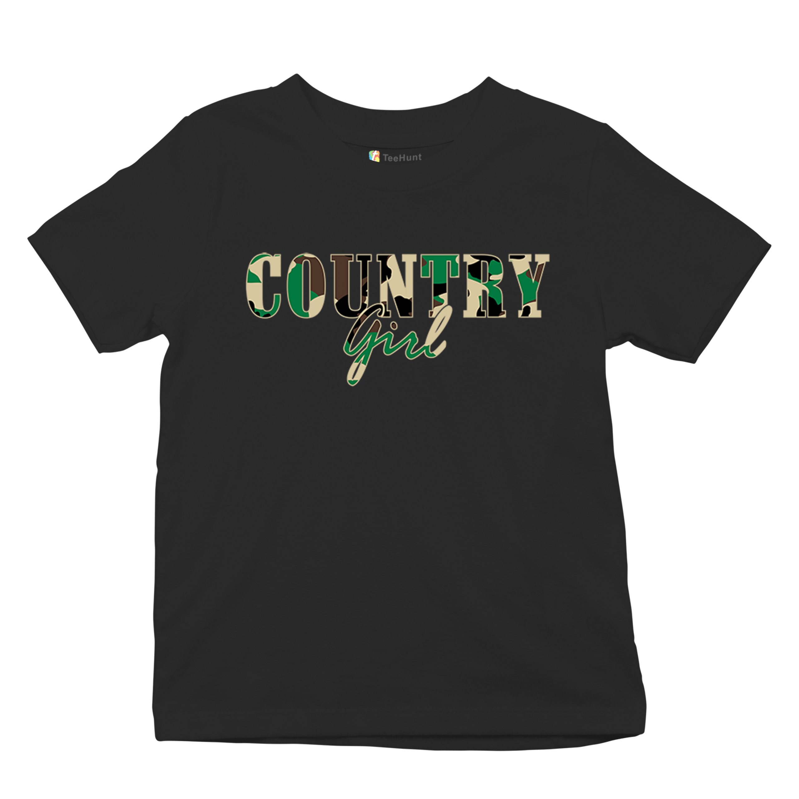 Country Girl Camo Youth T-shirt Small Town Cowgirl Farm Life Military Kids - Picture 6 of 50