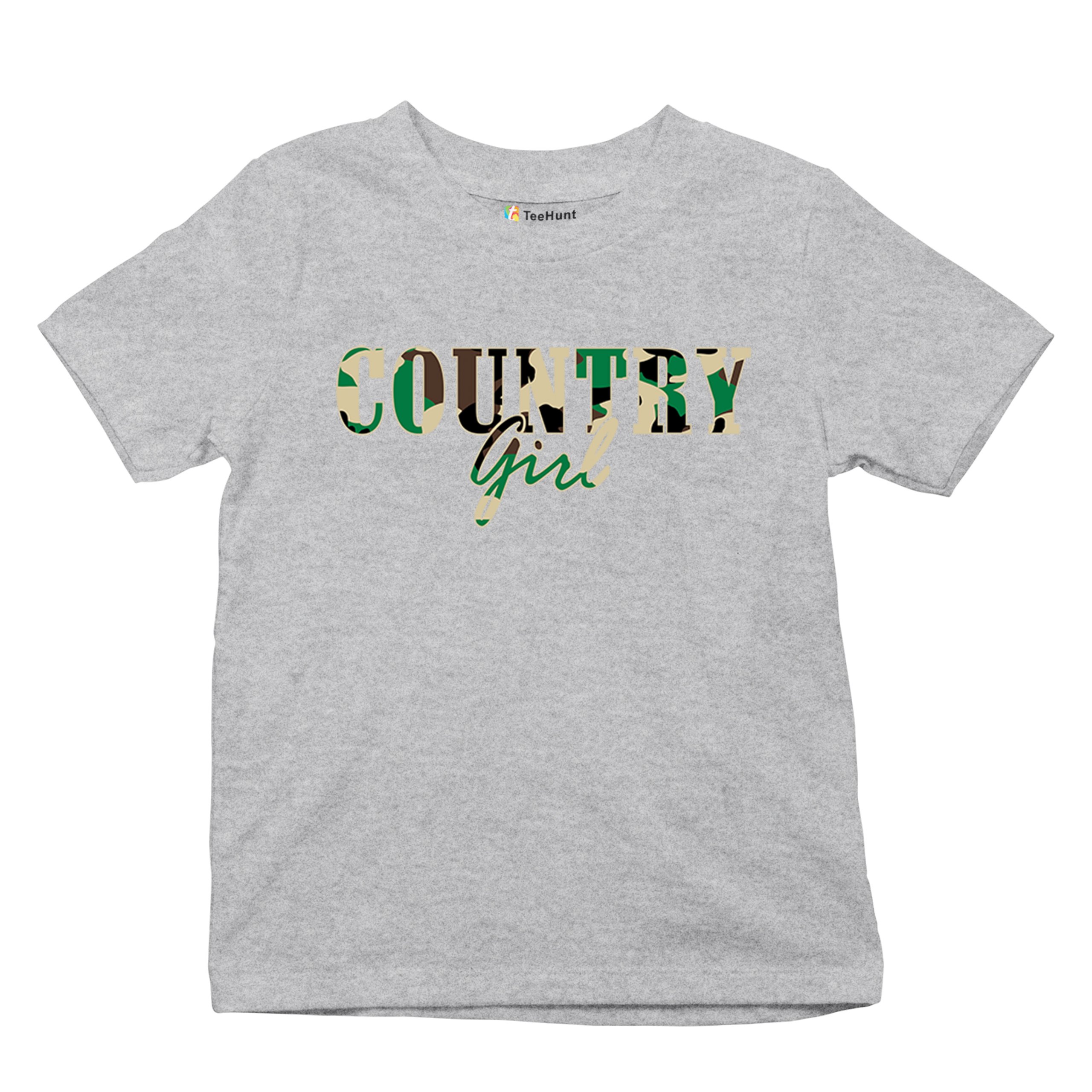 Country Girl Camo Youth T-shirt Small Town Cowgirl Farm Life Military Kids - Picture 13 of 50