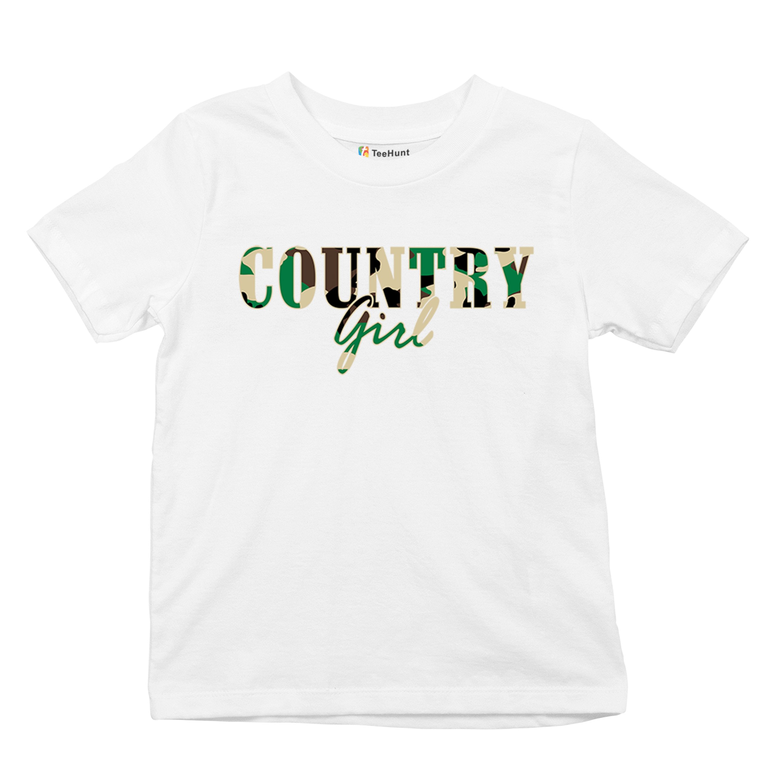 Country Girl Camo Youth T-shirt Small Town Cowgirl Farm Life Military Kids - Picture 27 of 50