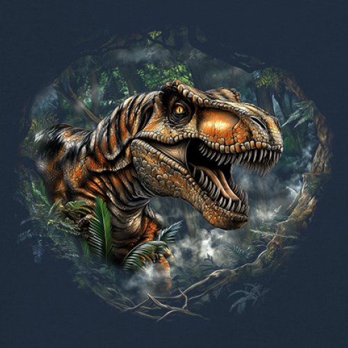 T-Rex Jungle Women's Long Sleeve T-shirt Roaring Dinosaur Predator Jurassic Era - Picture 11 of 15