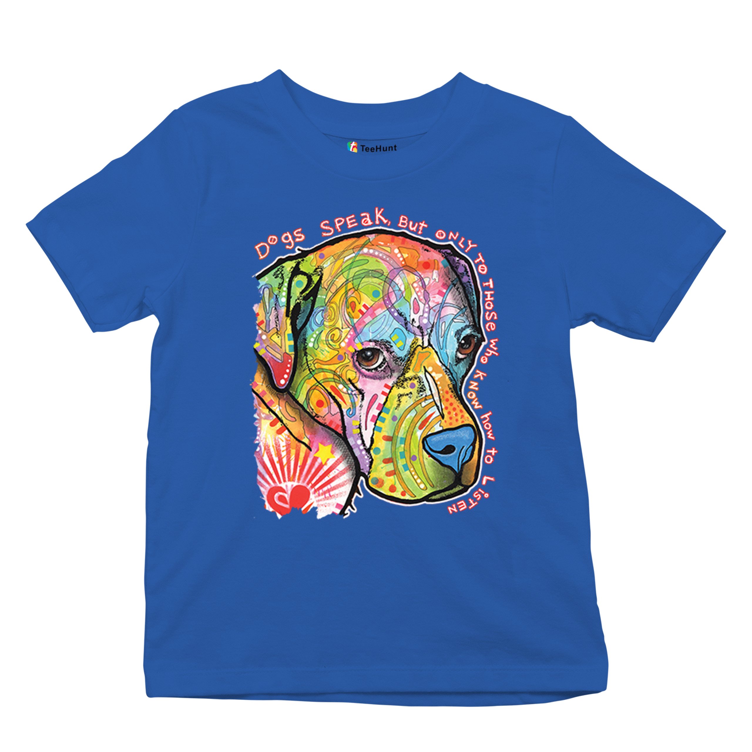 Dogs Speak To Those Who Listen Youth T-shirt Dean Russo Neon Pet Puppy Kids - Picture 41 of 50