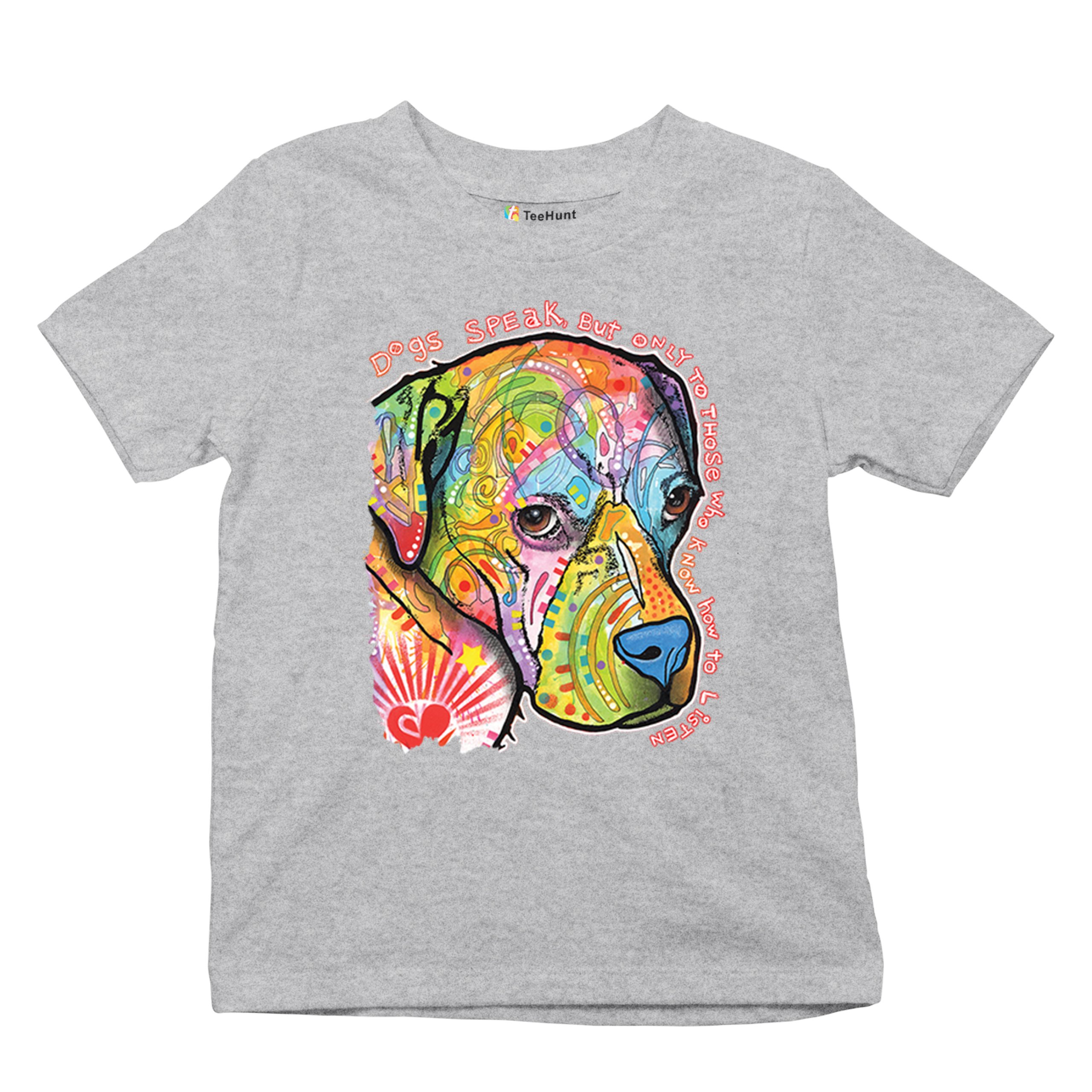 Dogs Speak To Those Who Listen Youth T-shirt Dean Russo Neon Pet Puppy Kids - Picture 13 of 50