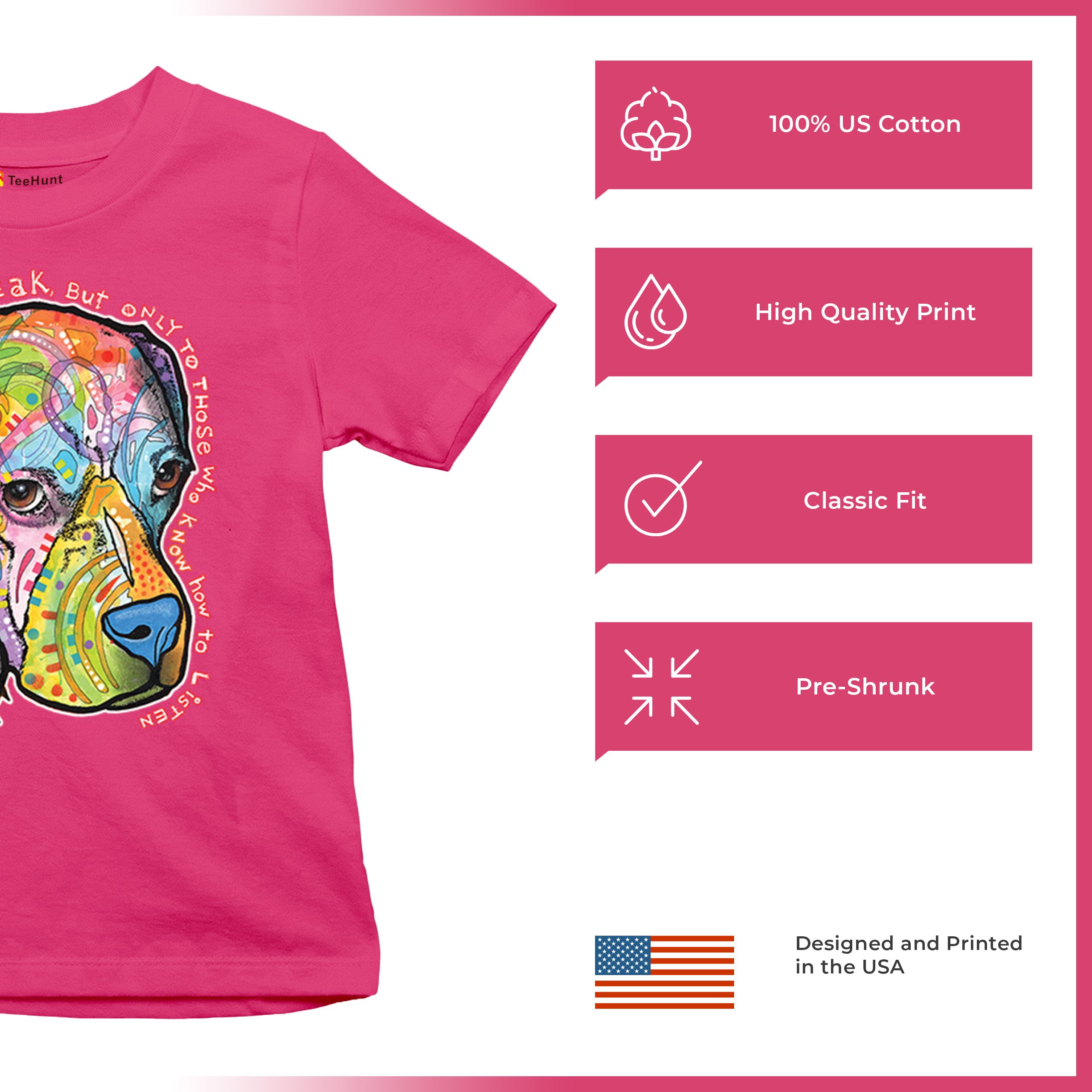 Dogs Speak To Those Who Listen Youth T-shirt Dean Russo Neon Pet Puppy Kids - Picture 49 of 50