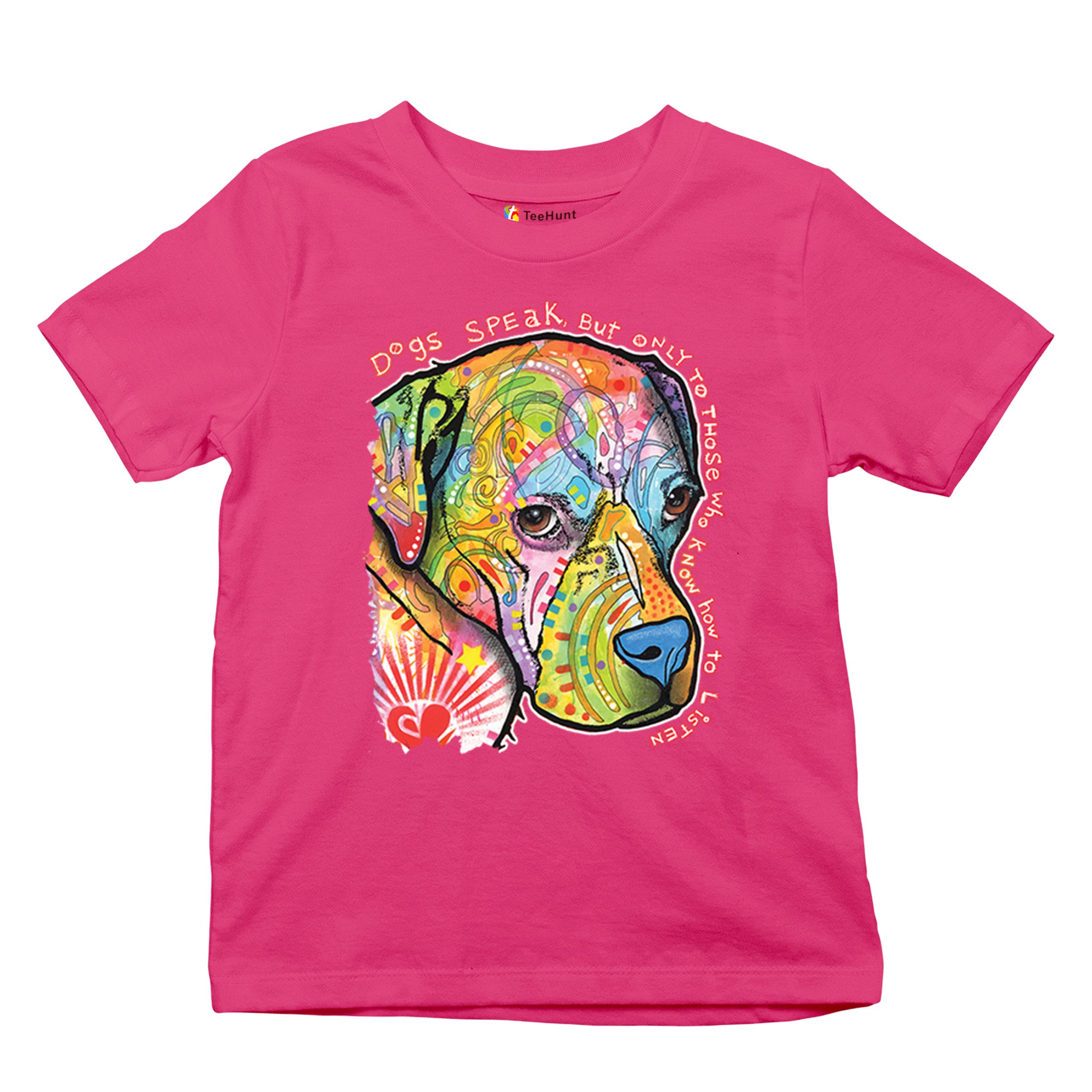Dogs Speak To Those Who Listen Youth T-shirt Dean Russo Neon Pet Puppy Kids - Picture 48 of 50
