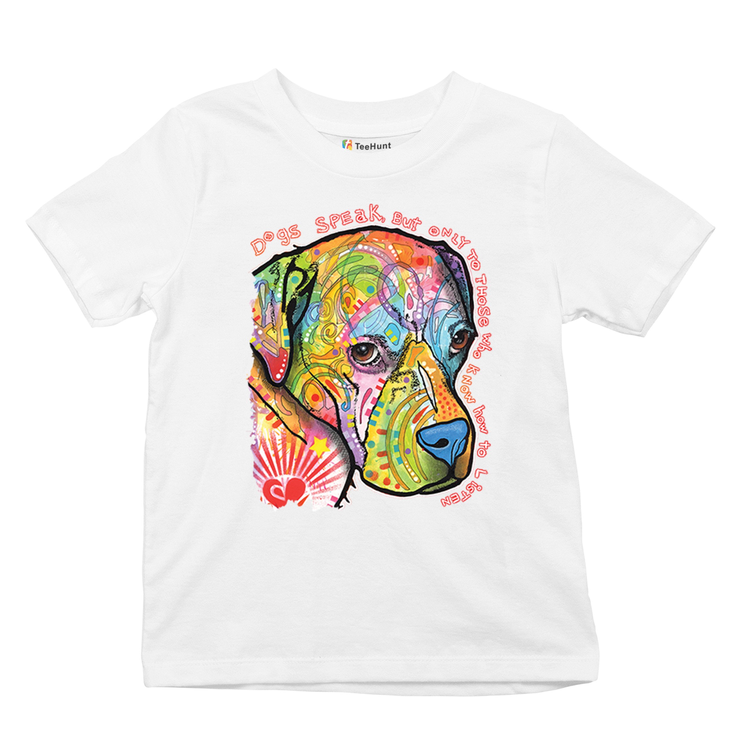Dogs Speak To Those Who Listen Youth T-shirt Dean Russo Neon Pet Puppy Kids - Picture 27 of 50