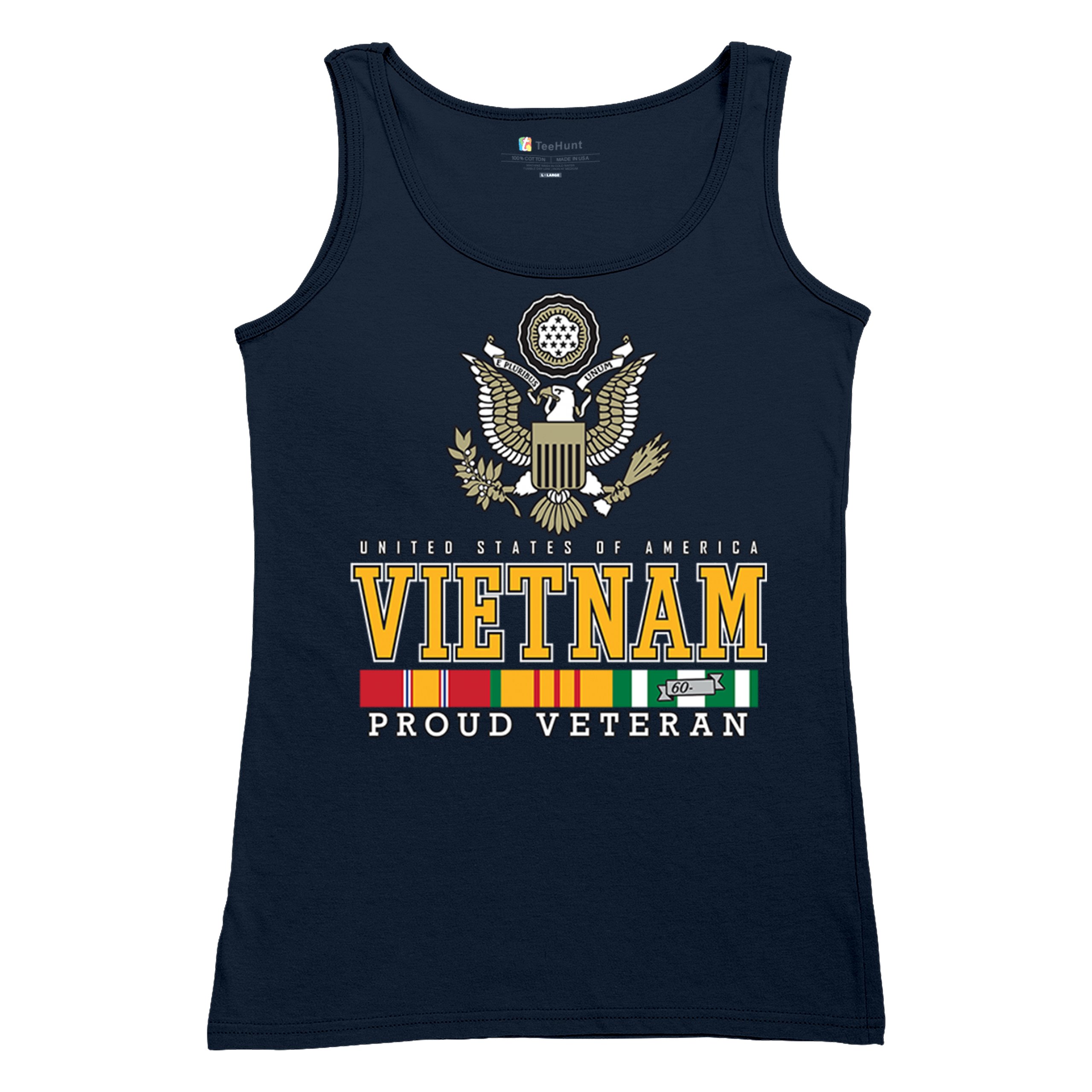 Vietnam War Proud Veteran Women's Tank Top American Army Vet DD 214 Patriot