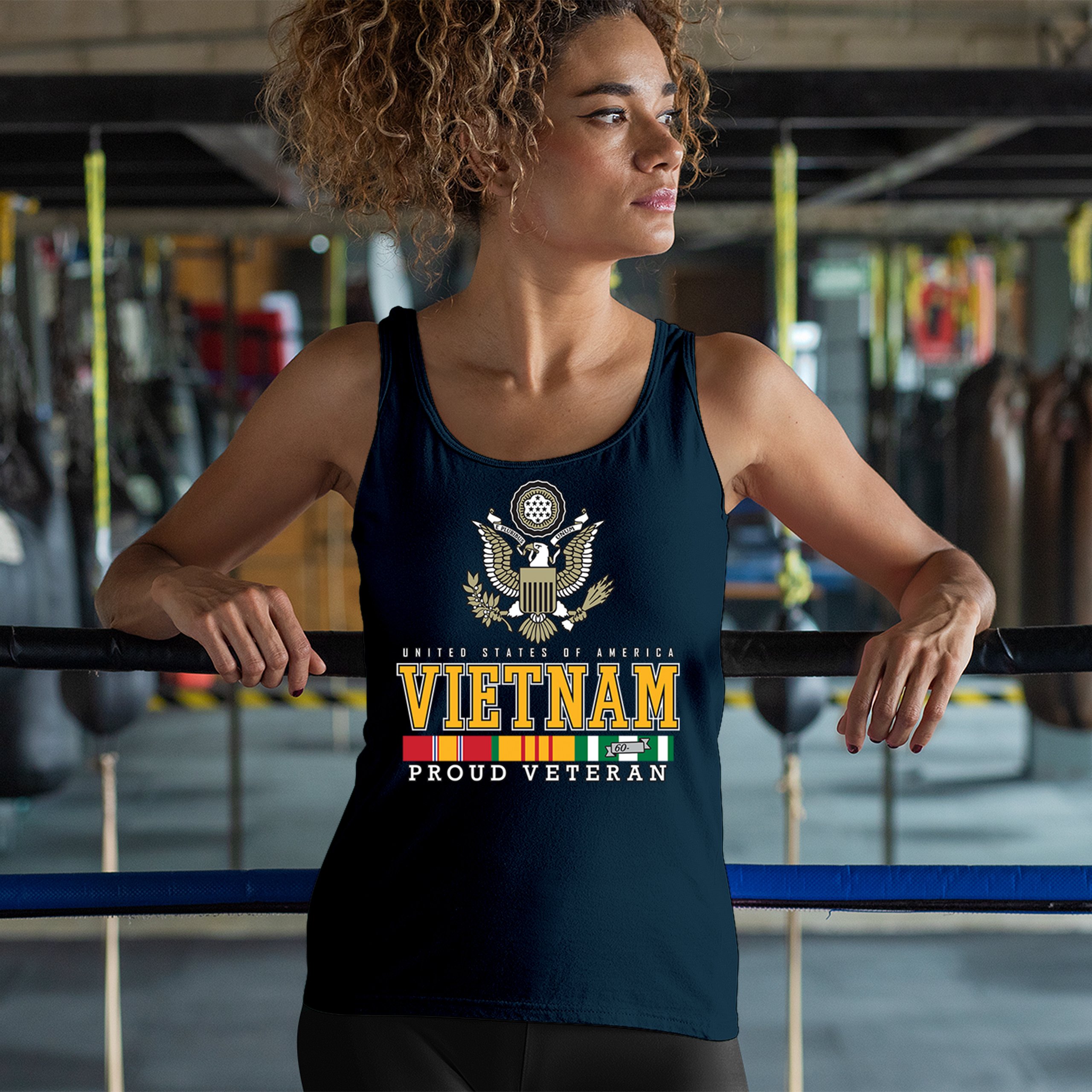 Vietnam War Proud Veteran Women's Tank Top American Army Vet DD 214 Patriot