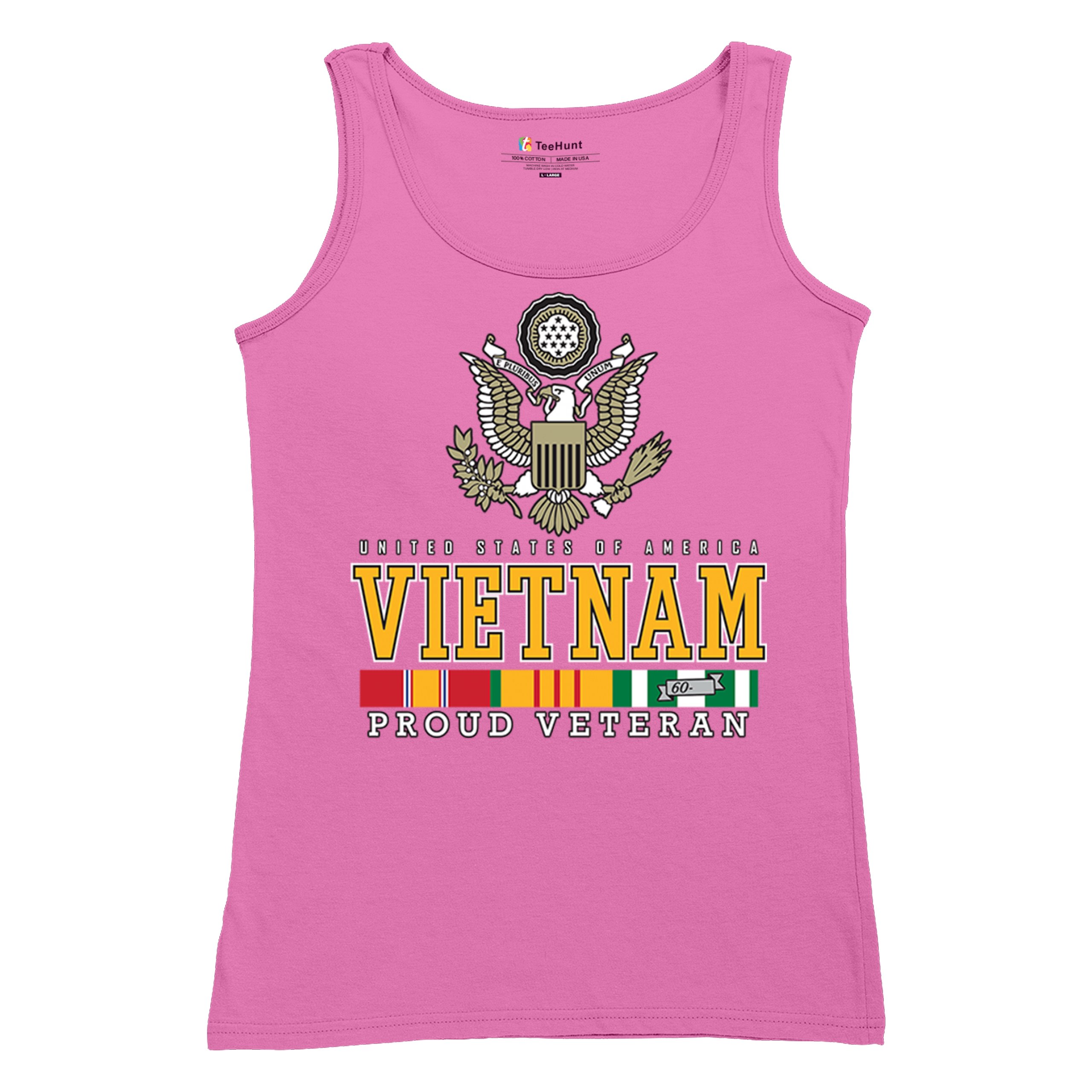 Vietnam War Proud Veteran Women's Tank Top American Army Vet DD 214 Patriot