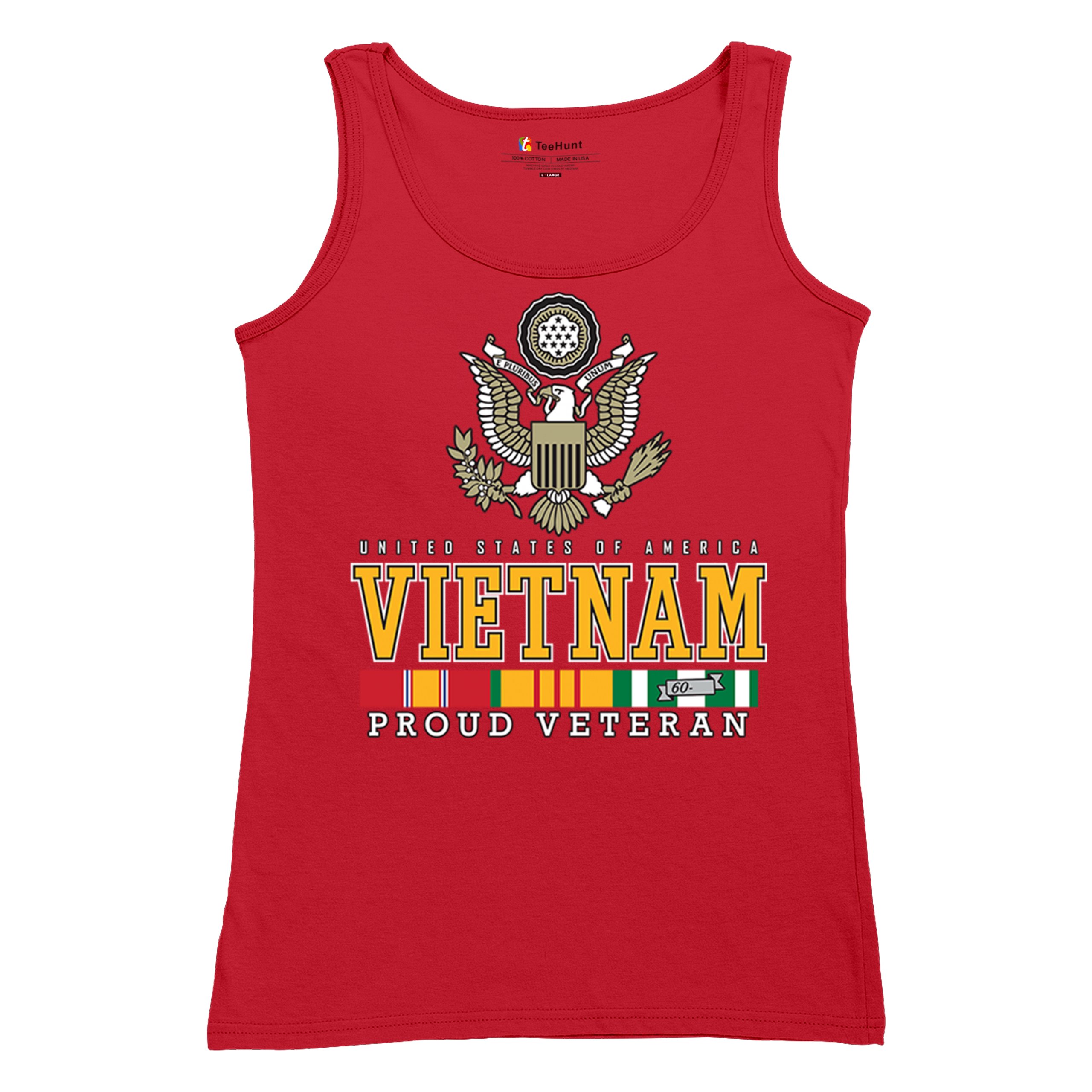 Vietnam War Proud Veteran Women's Tank Top American Army Vet DD 214 Patriot