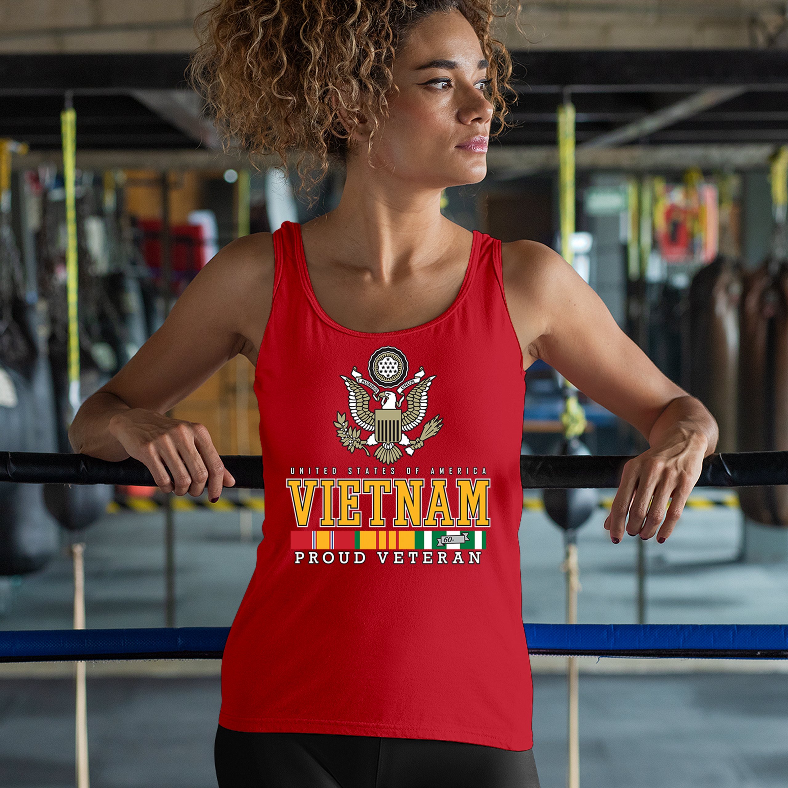 Vietnam War Proud Veteran Women's Tank Top American Army Vet DD 214 Patriot