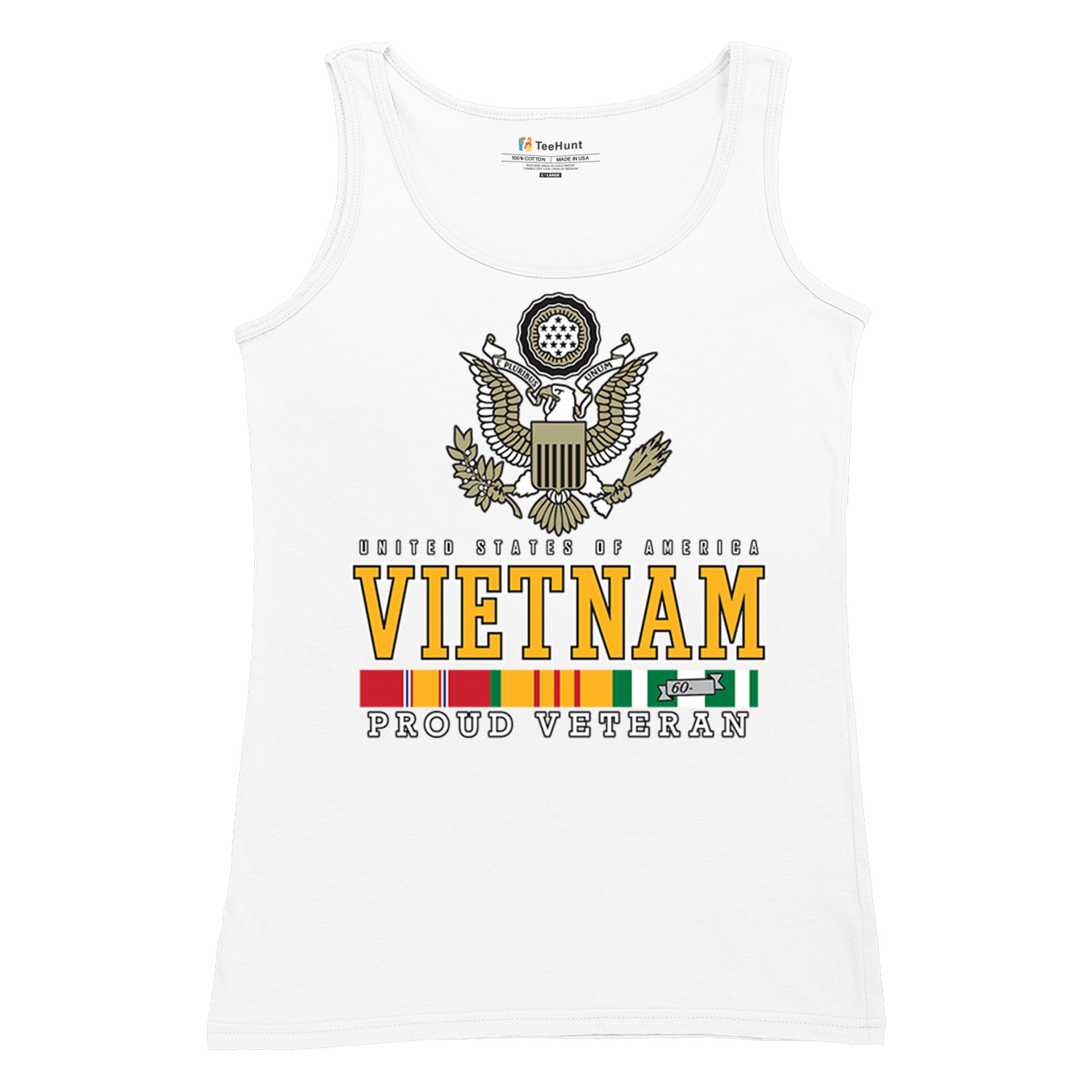 Vietnam War Proud Veteran Women's Tank Top American Army Vet DD 214 Patriot