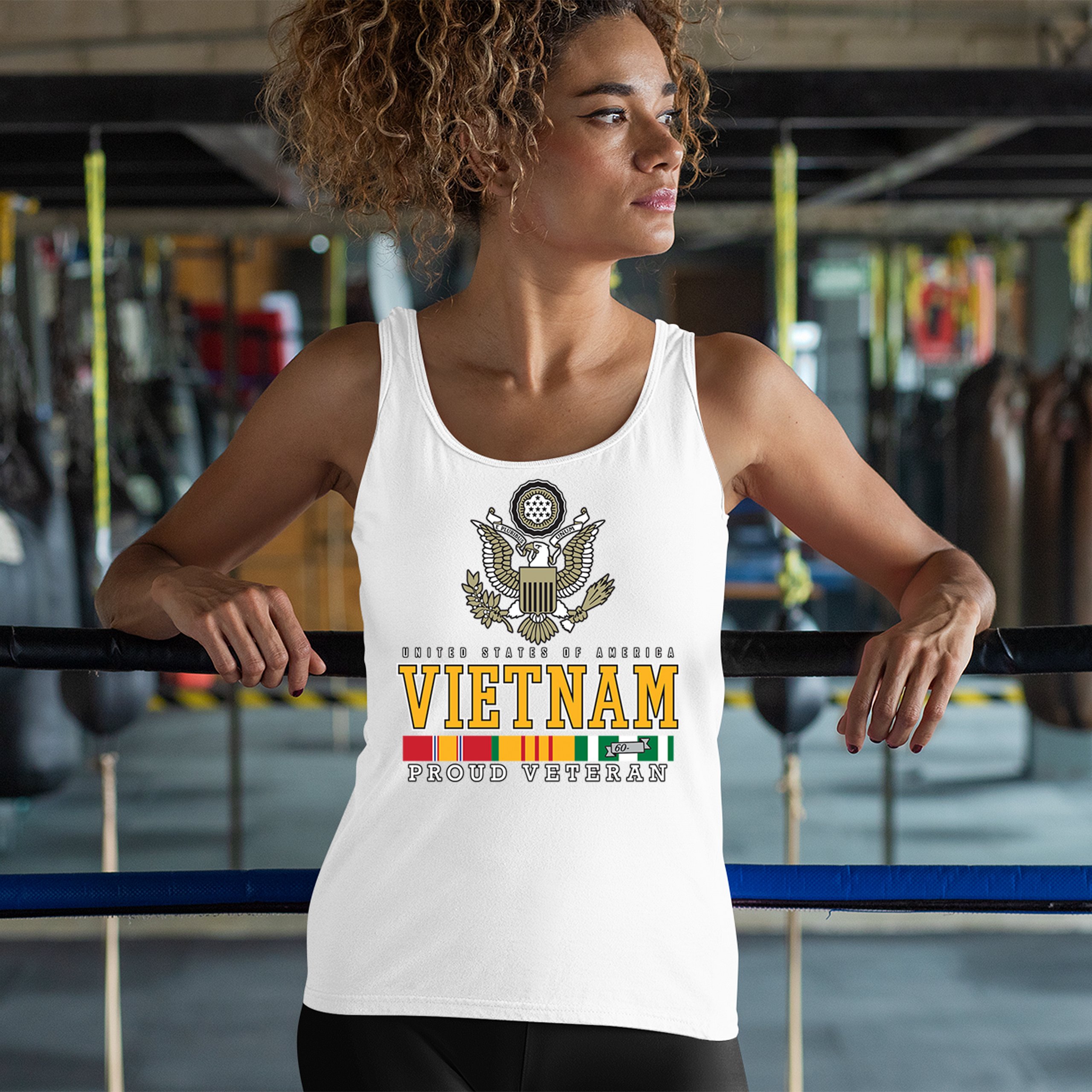 Vietnam War Proud Veteran Women's Tank Top American Army Vet DD 214 Patriot