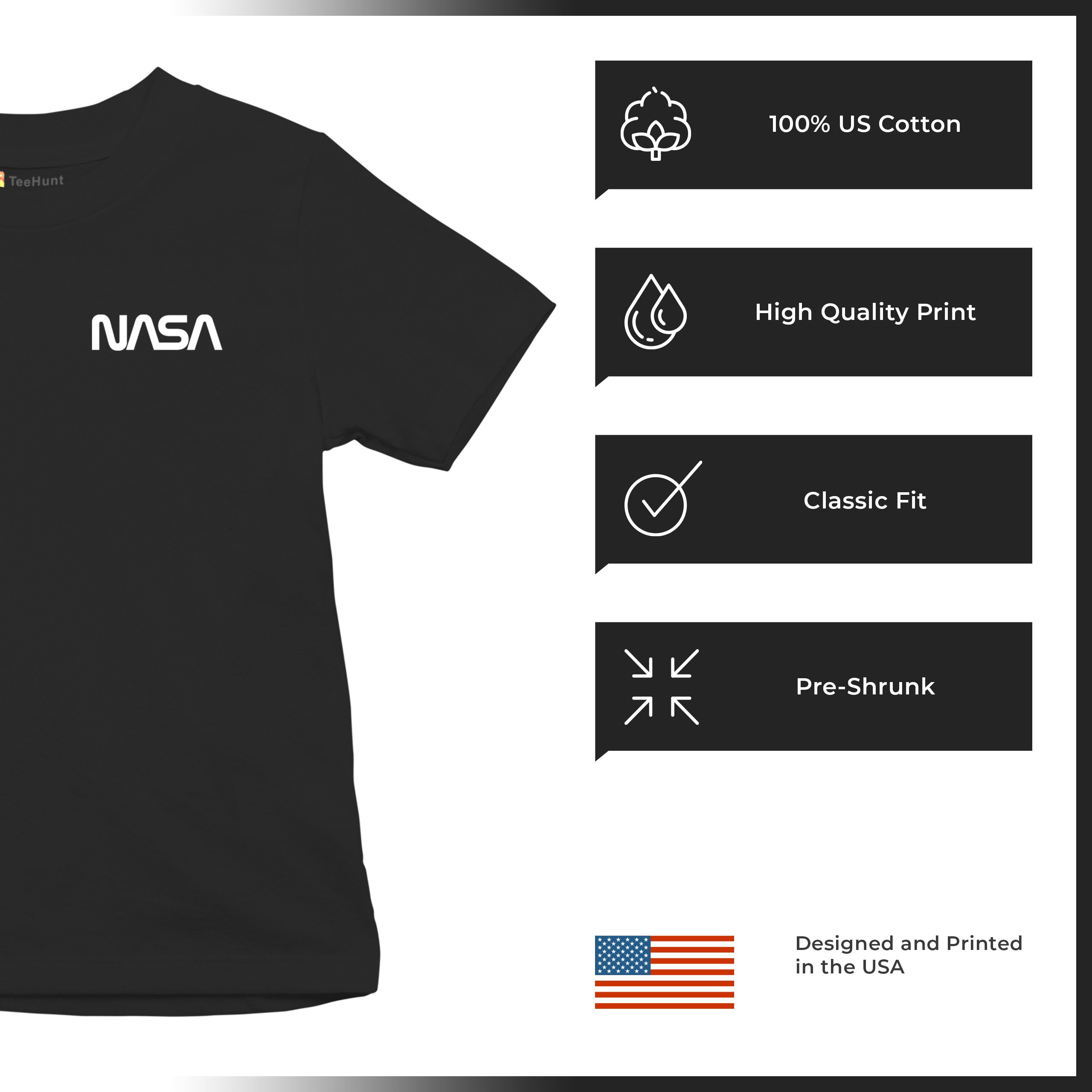 NASA Worm Logo Crest Youth T-shirt Astronaut Space Souvenir Emblem Kids - Picture 7 of 22
