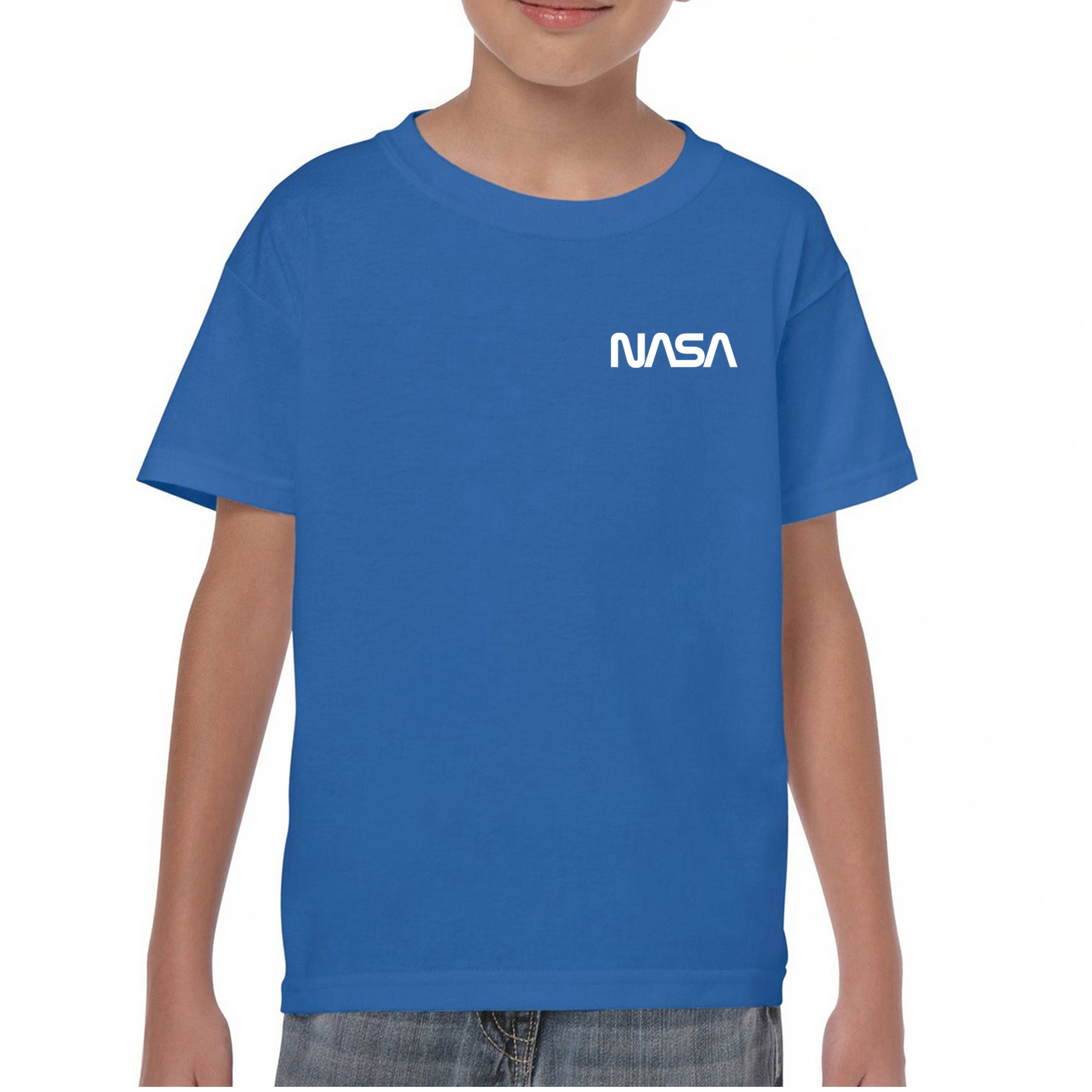 NASA Worm Logo Crest Youth T-shirt Astronaut Space Souvenir Emblem Kids - Picture 9 of 22