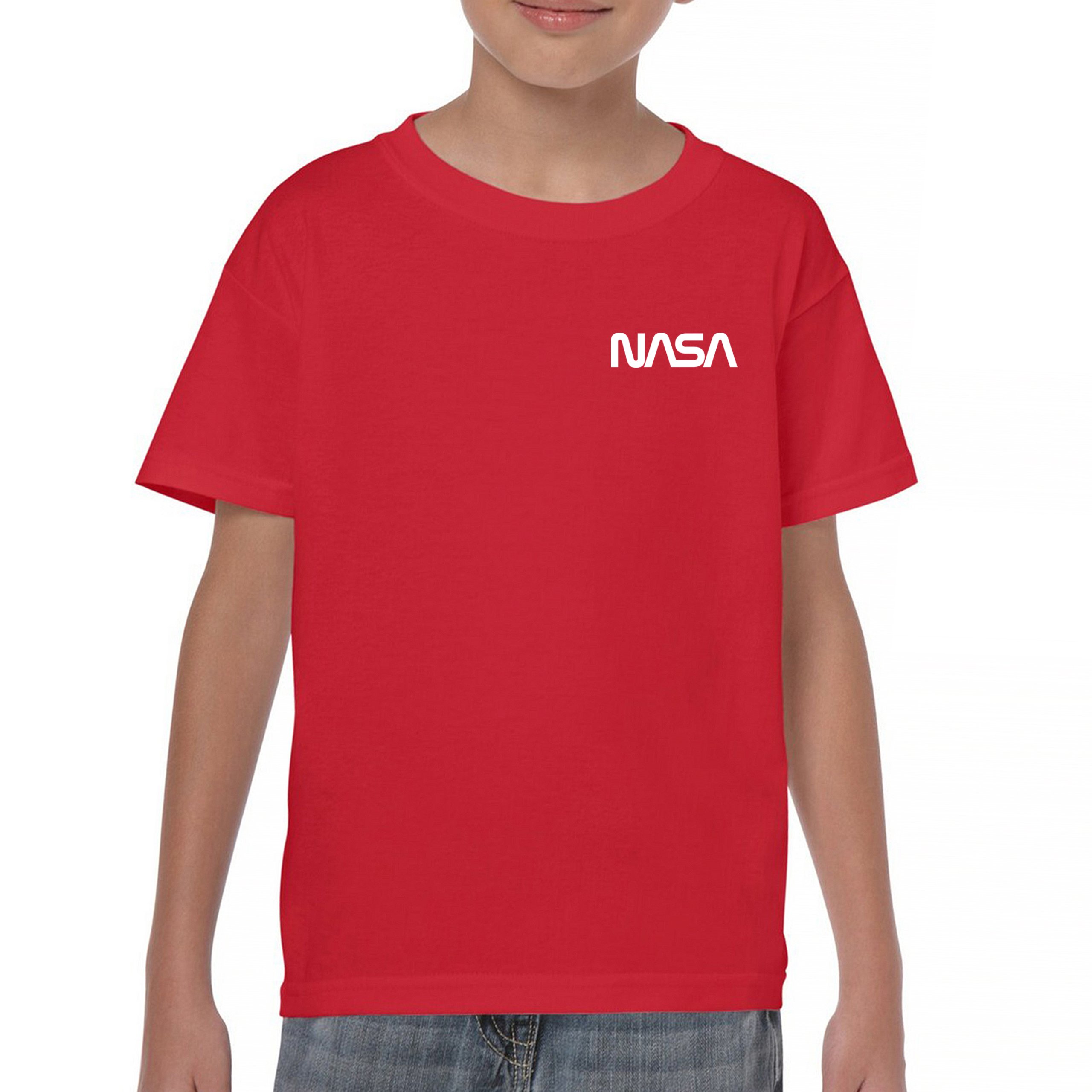 NASA Worm Logo Crest Youth T-shirt Astronaut Space Souvenir Emblem Kids - Picture 16 of 22