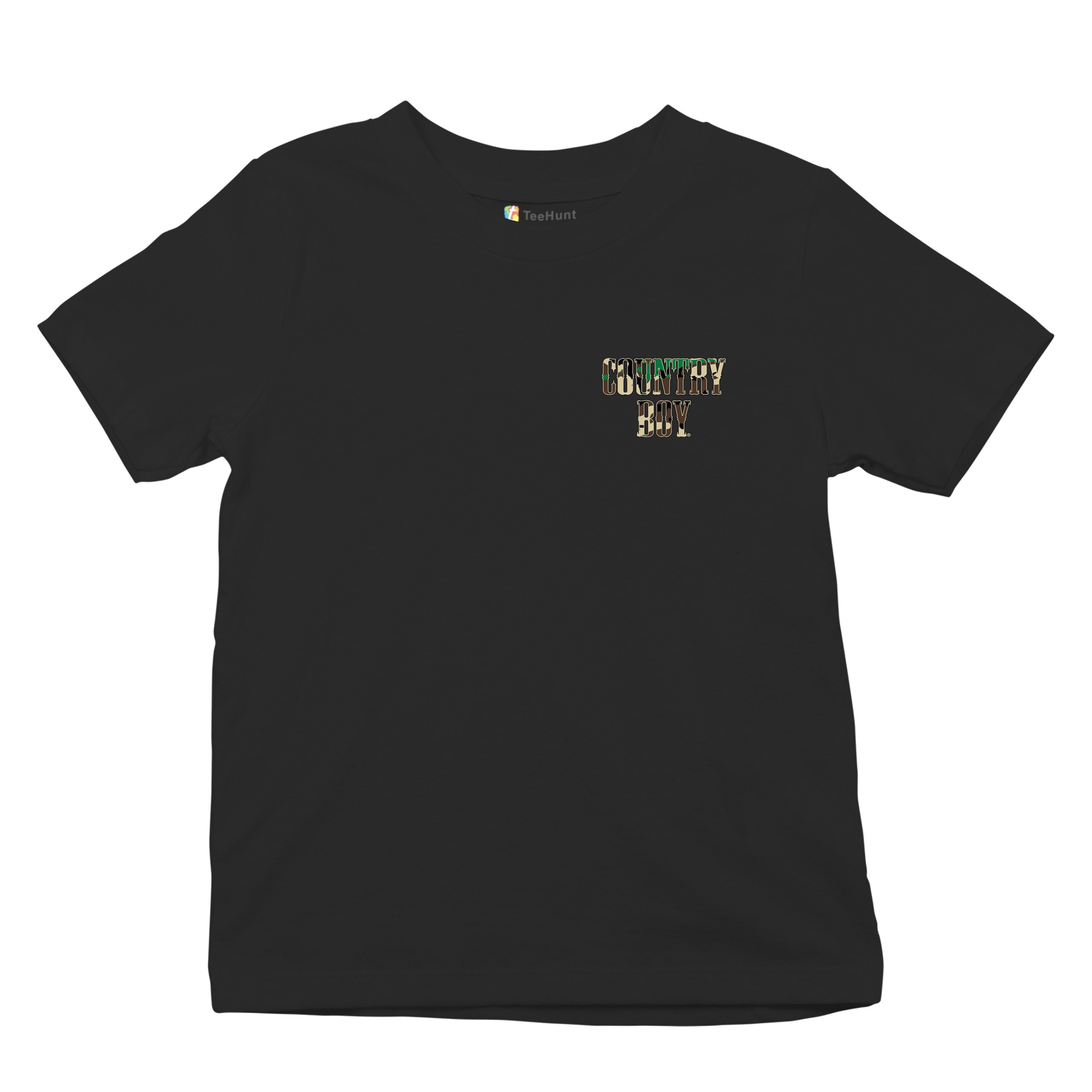 Country Boy Camo Crest Youth T-shirt Small Town Rodeo Cowboy Military Kids - Picture 6 of 50