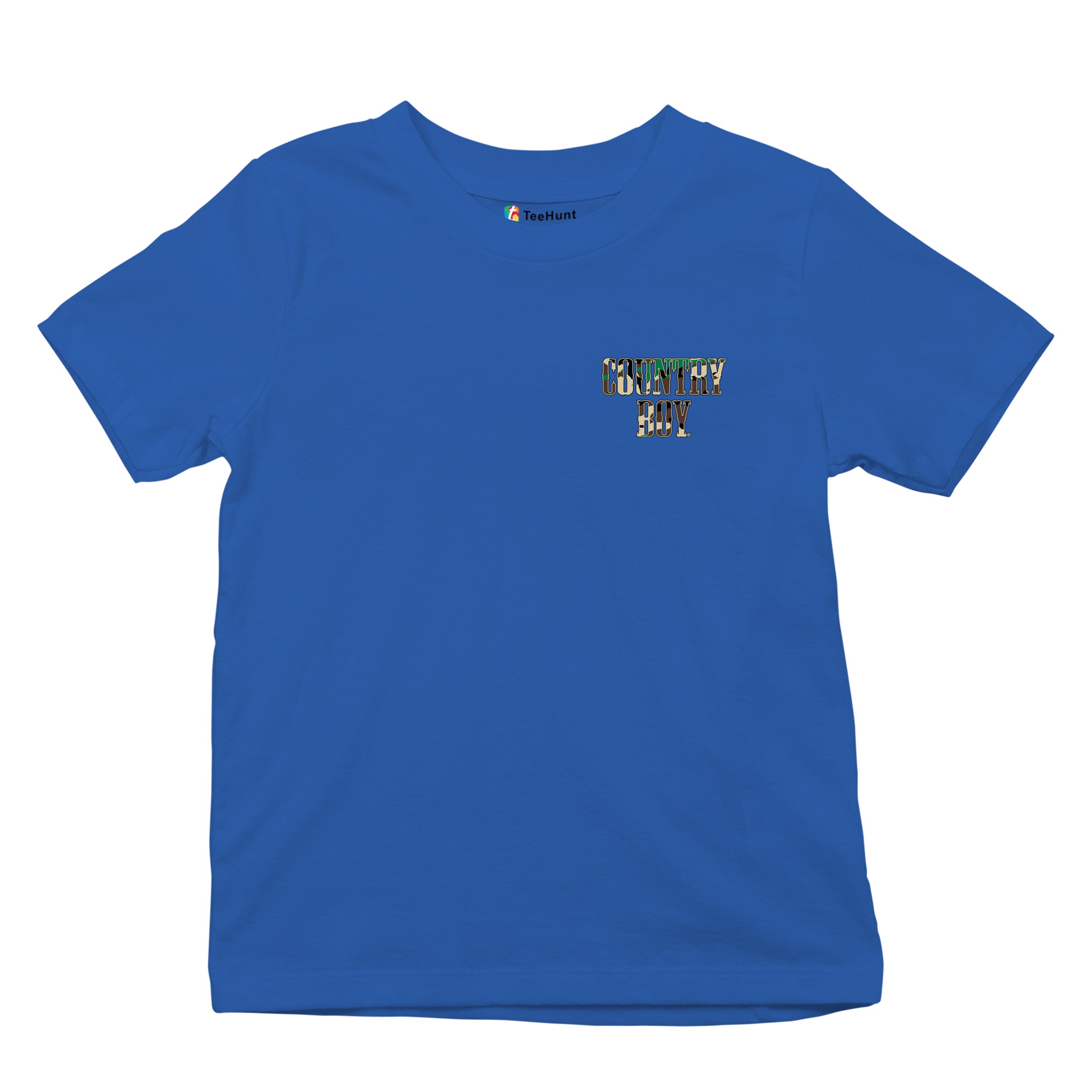 Country Boy Camo Crest Youth T-shirt Small Town Rodeo Cowboy Military Kids - Picture 41 of 50