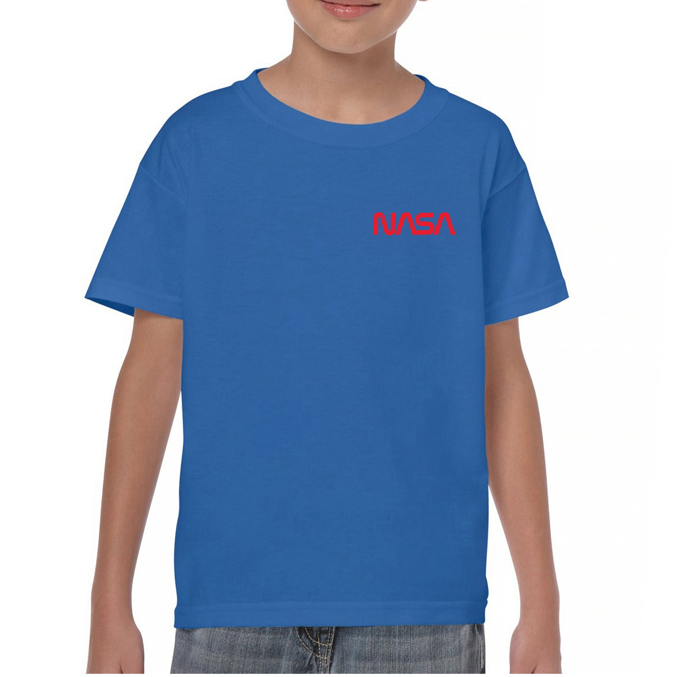 Vintage NASA Logo Crest Youth T-shirt Space Astronaut Souvenir Emblem Kids - Picture 16 of 43