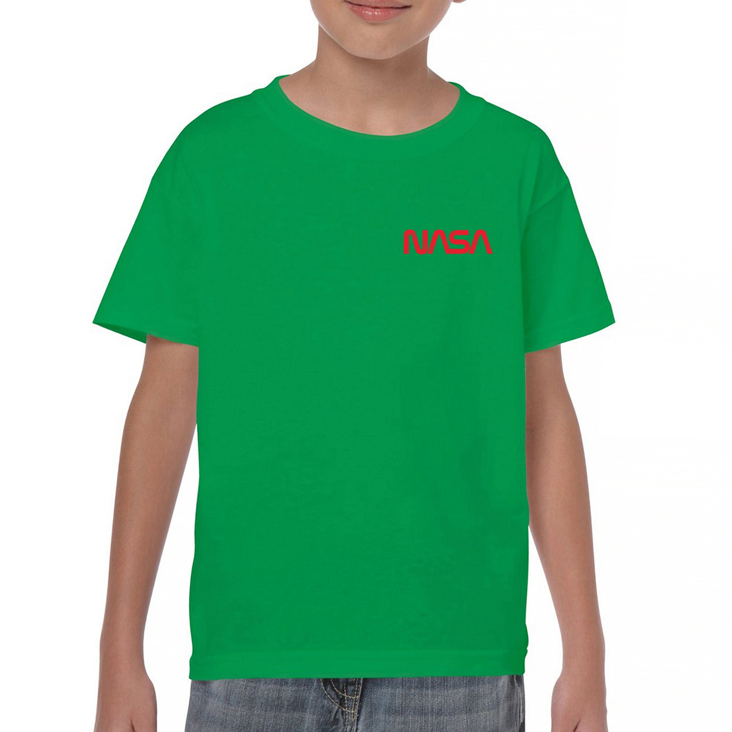 Vintage NASA Logo Crest Youth T-shirt Space Astronaut Souvenir Emblem Kids - Picture 30 of 43