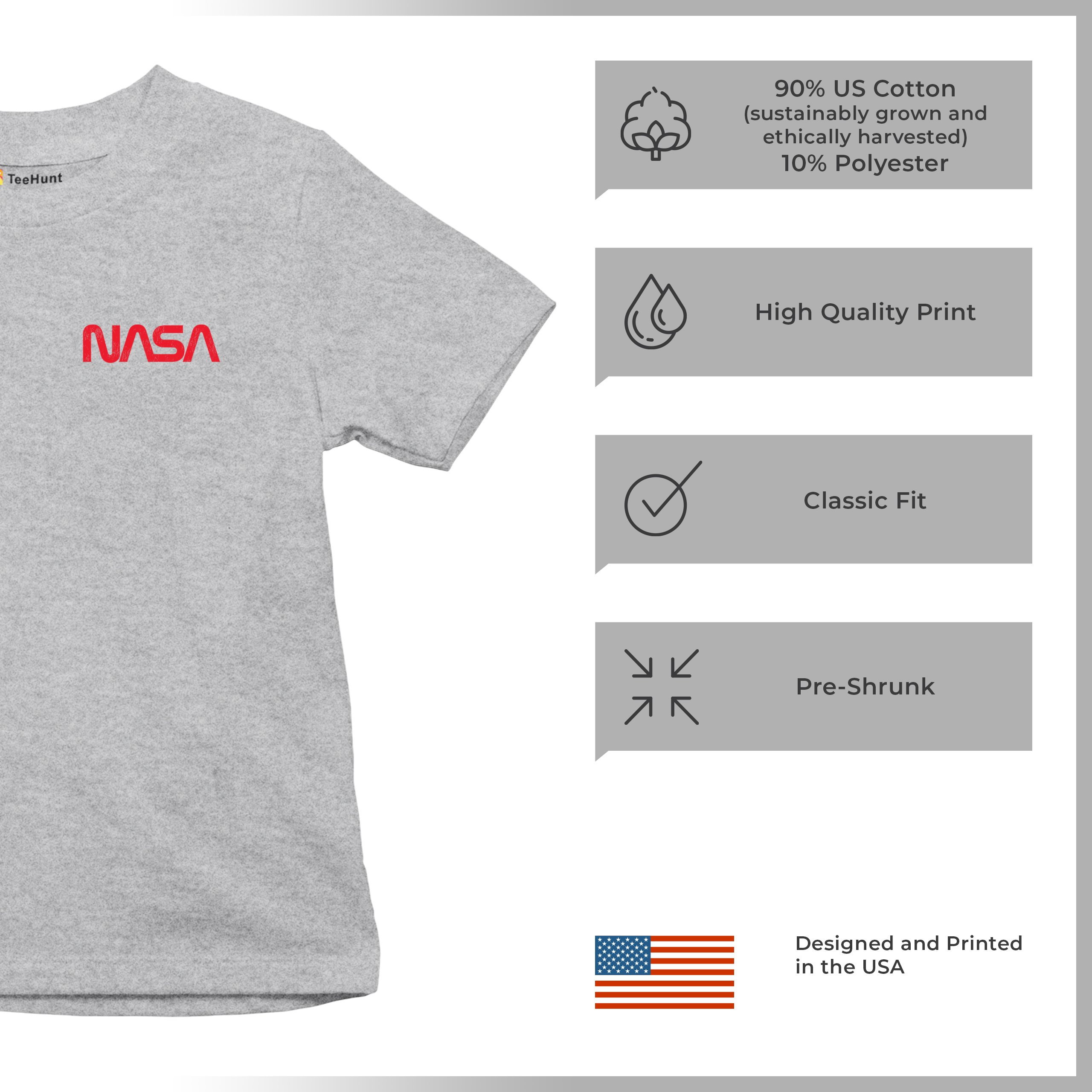 Vintage NASA Logo Crest Youth T-shirt Space Astronaut Souvenir Emblem Kids - Picture 14 of 43