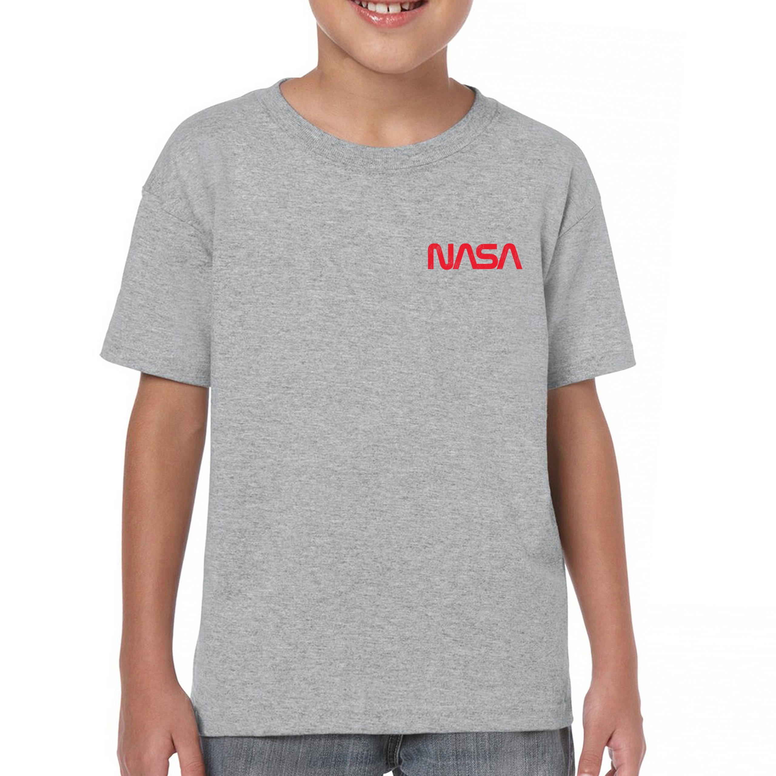 Vintage NASA Logo Crest Youth T-shirt Space Astronaut Souvenir Emblem Kids - Picture 9 of 43