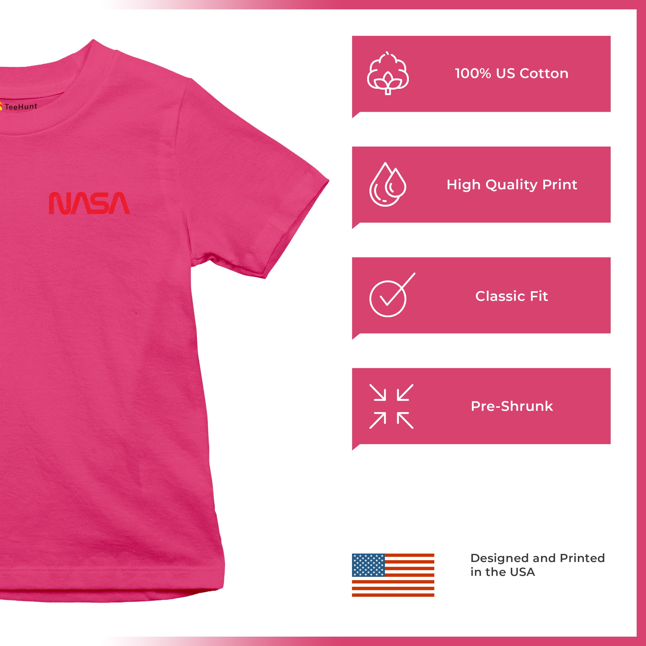 Vintage NASA Logo Crest Youth T-shirt Space Astronaut Souvenir Emblem Kids - Picture 42 of 43