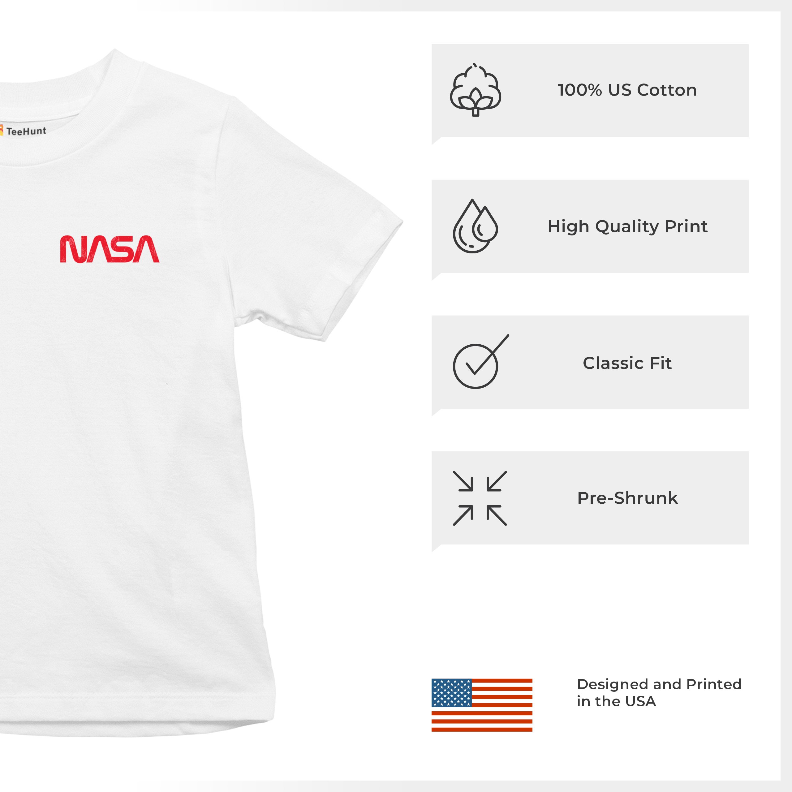 Vintage NASA Logo Crest Youth T-shirt Space Astronaut Souvenir Emblem Kids - Picture 28 of 43