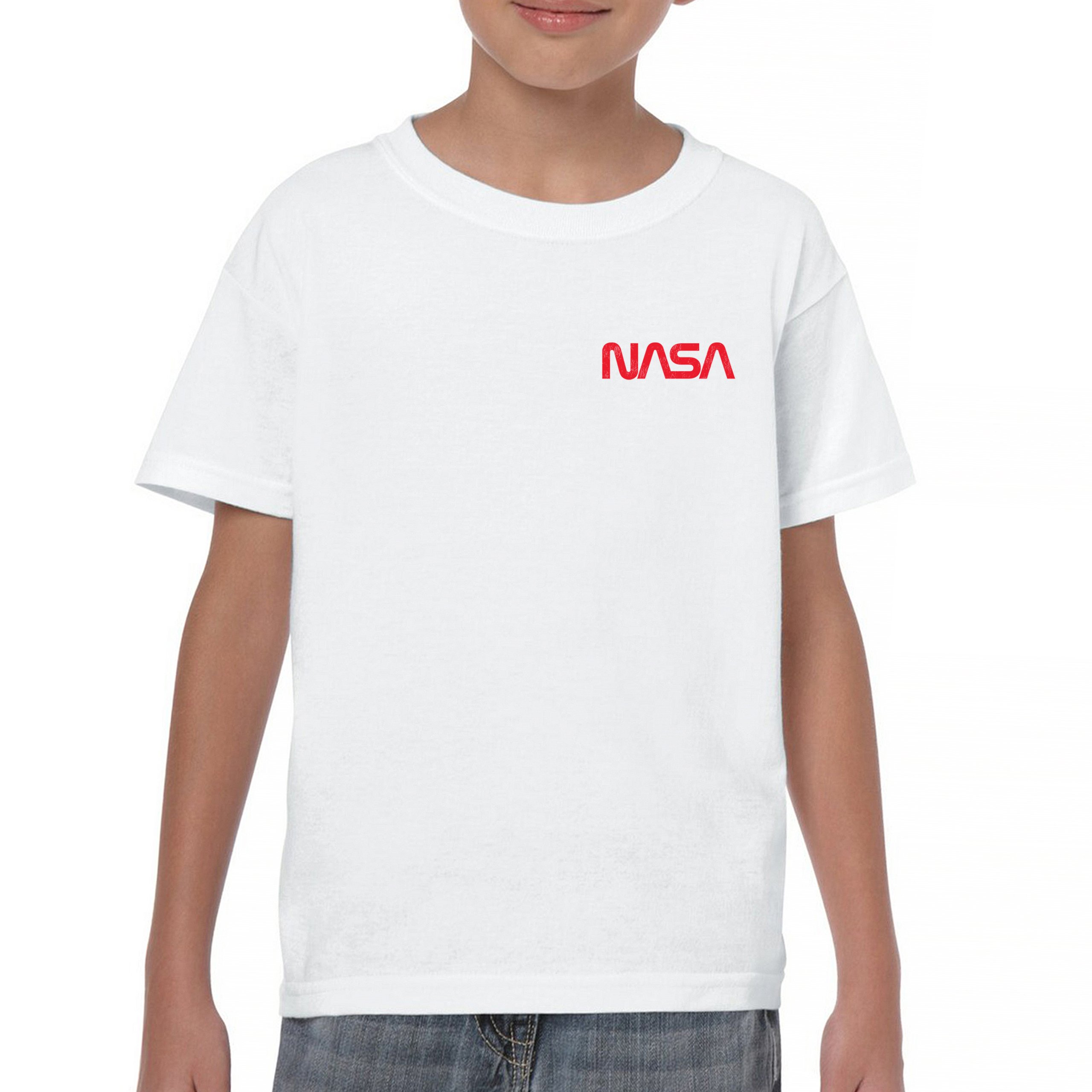 Vintage NASA Logo Crest Youth T-shirt Space Astronaut Souvenir Emblem Kids - Picture 23 of 43