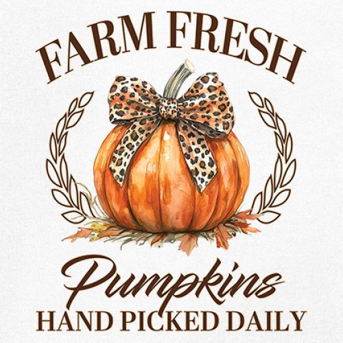 Farm Fresh Pumpkins Women's V-Neck T-shirt Fall Cozy Thanksgiving Cute Tee