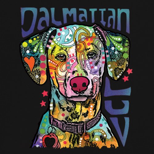 Dean Russo Dalmatian Luv Colorful Dog Youth T-shirt Neon Puppy Lover Kids - Picture 4 of 50