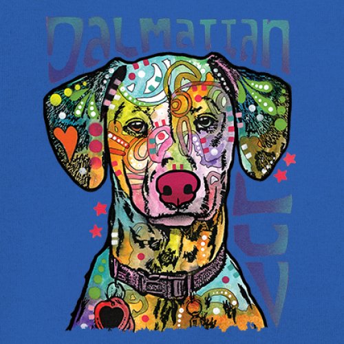 Dean Russo Dalmatian Luv Colorful Dog Youth T-shirt Neon Puppy Lover Kids - Picture 39 of 50