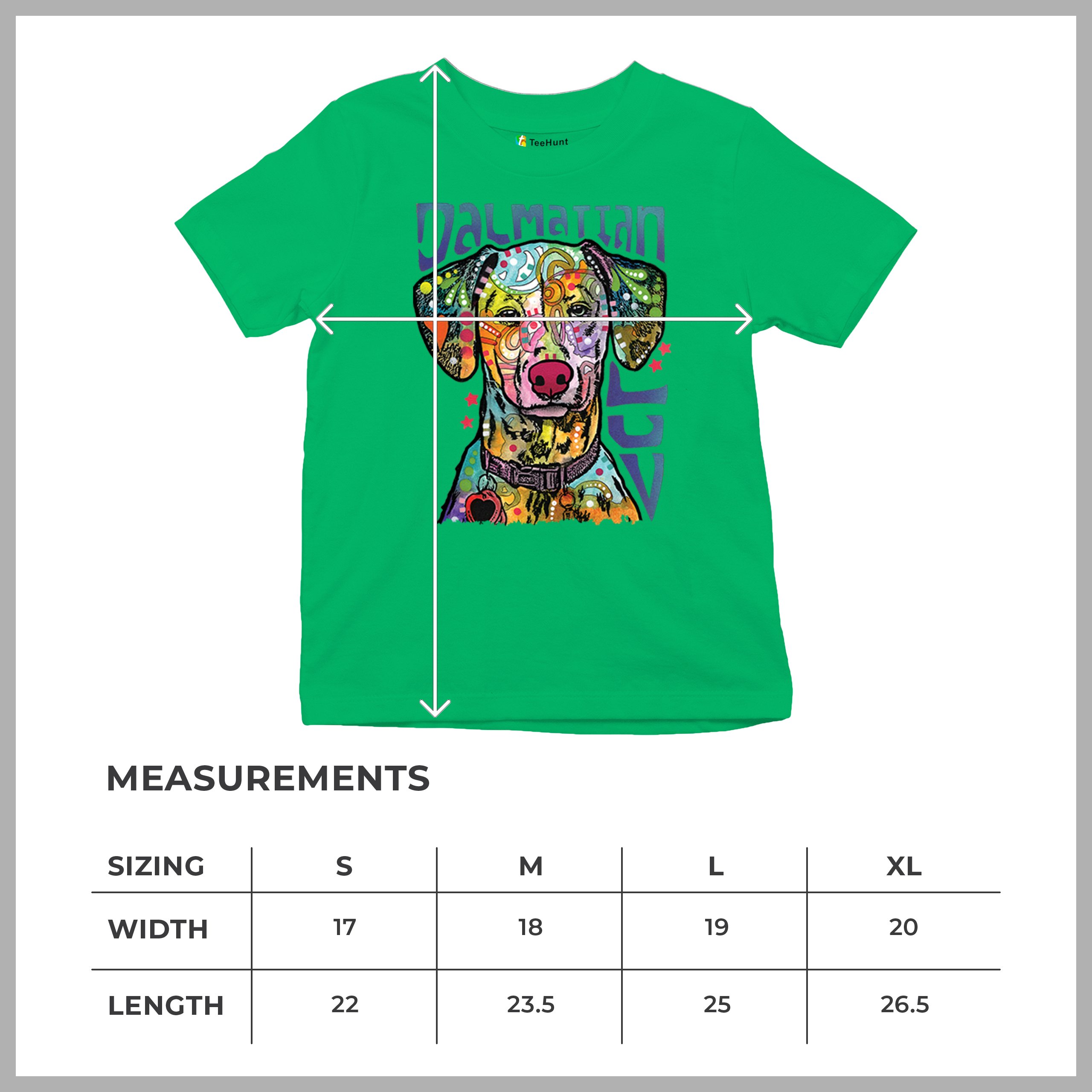 Dean Russo Dalmatian Luv Colorful Dog Youth T-shirt Neon Puppy Lover Kids - Picture 36 of 50