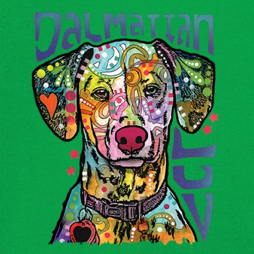 Dean Russo Dalmatian Luv Colorful Dog Youth T-shirt Neon Puppy Lover Kids - Picture 32 of 50