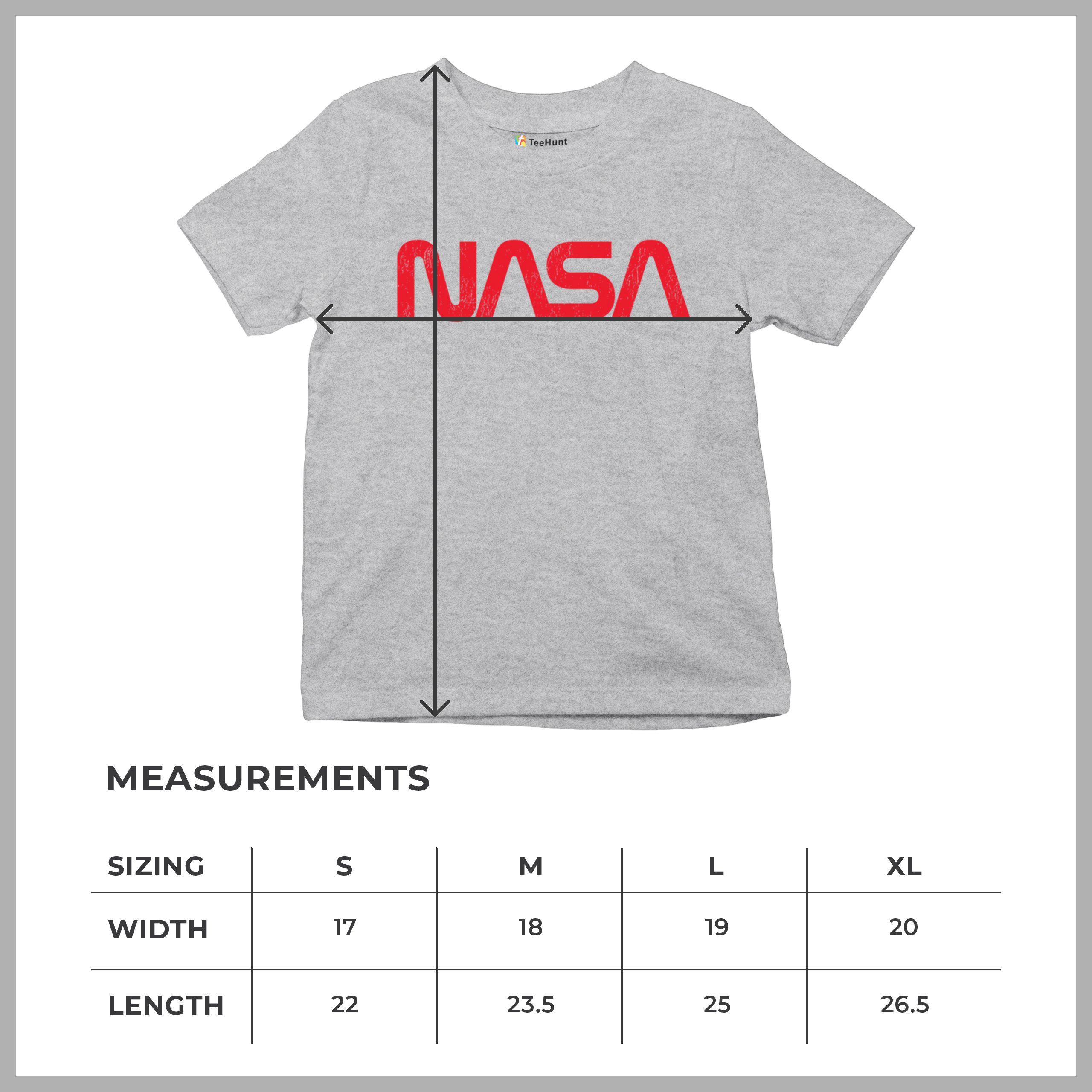Vintage NASA Worm Logo Youth T-shirt Astronaut Space Souvenir Emblem Kids - Picture 15 of 36