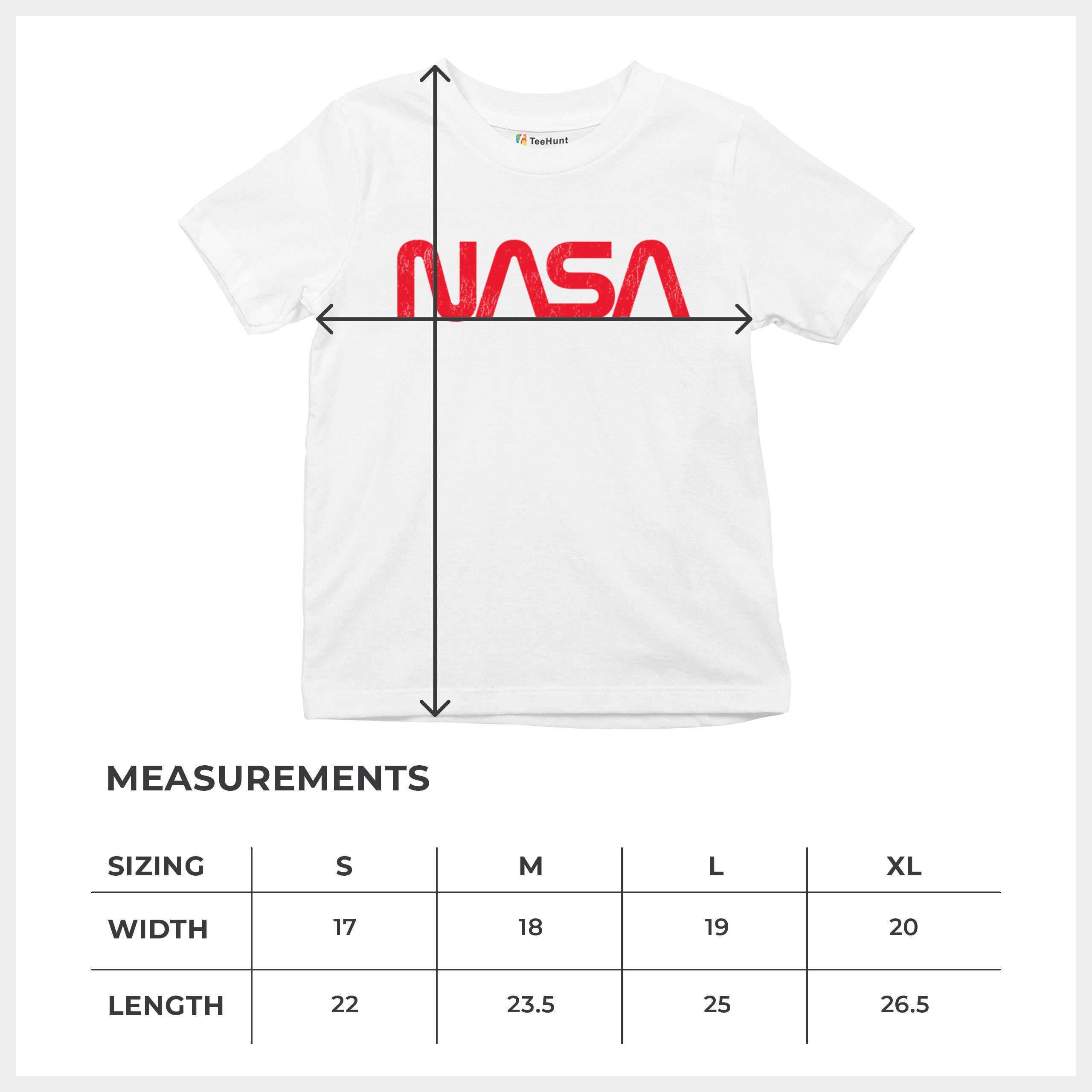 Vintage NASA Worm Logo Youth T-shirt Astronaut Space Souvenir Emblem Kids - Picture 29 of 36