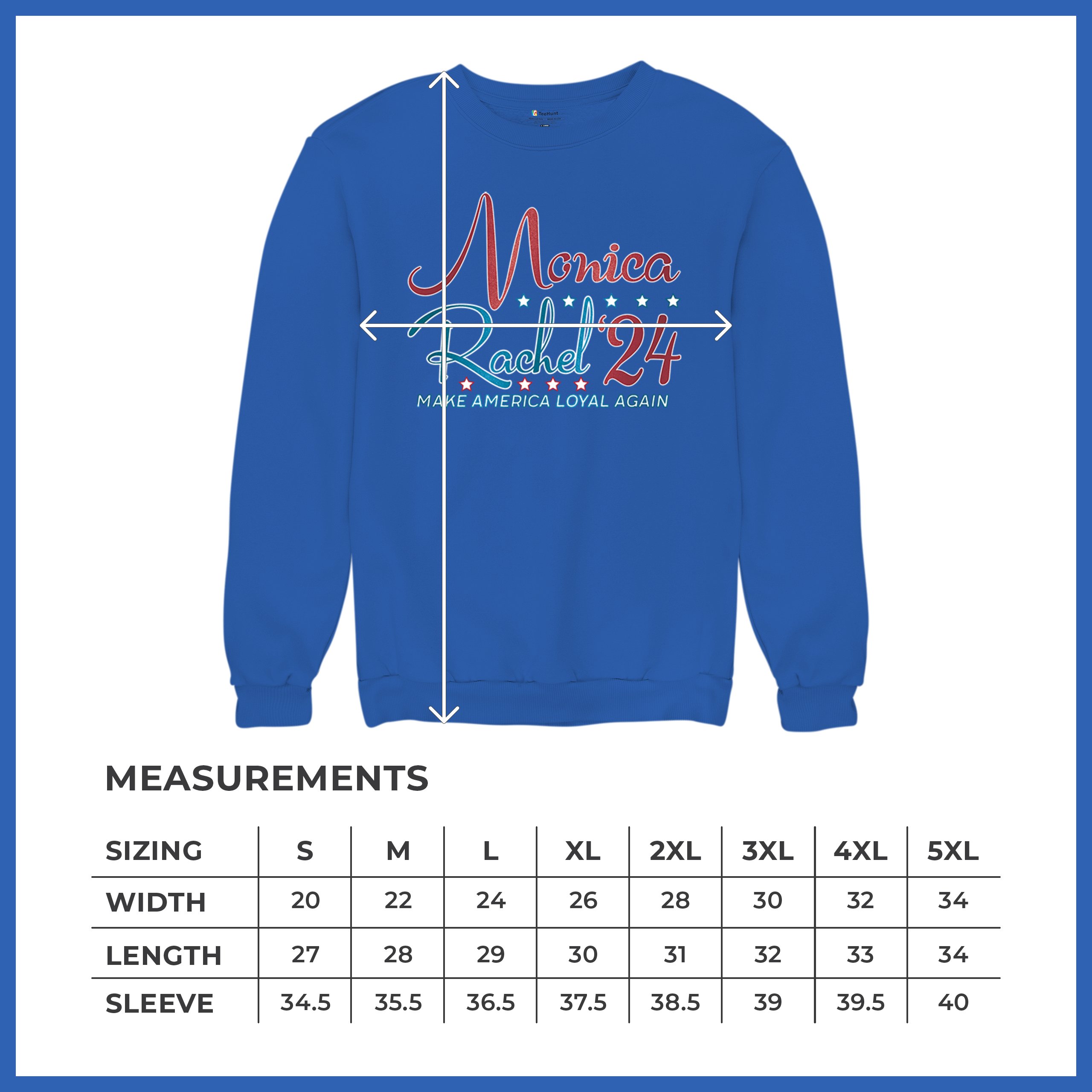 Monica Rachel 24 Make America Loyal Again Sweatshirt President Friends Crewneck - Picture 50 of 50