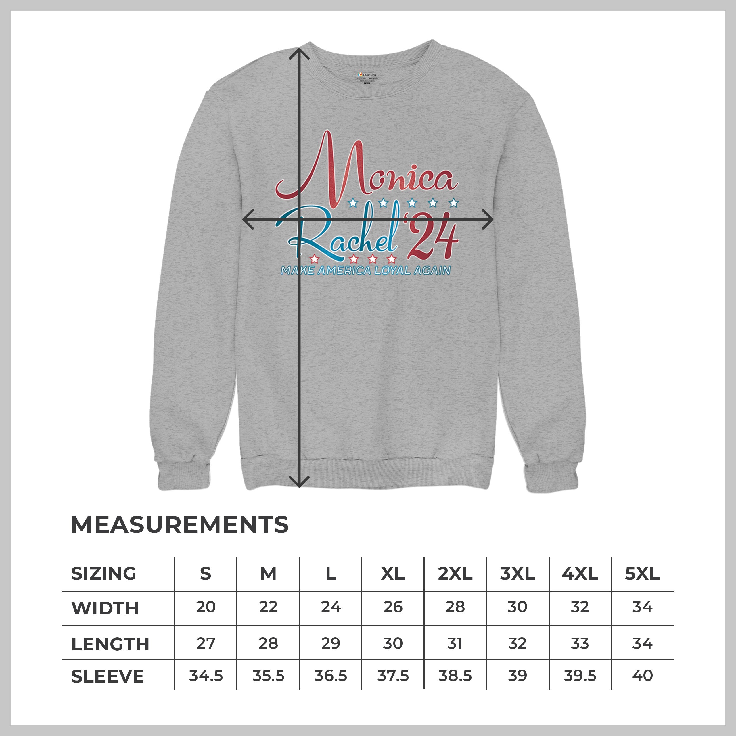 Monica Rachel 24 Make America Loyal Again Sweatshirt President Friends Crewneck - Picture 15 of 50
